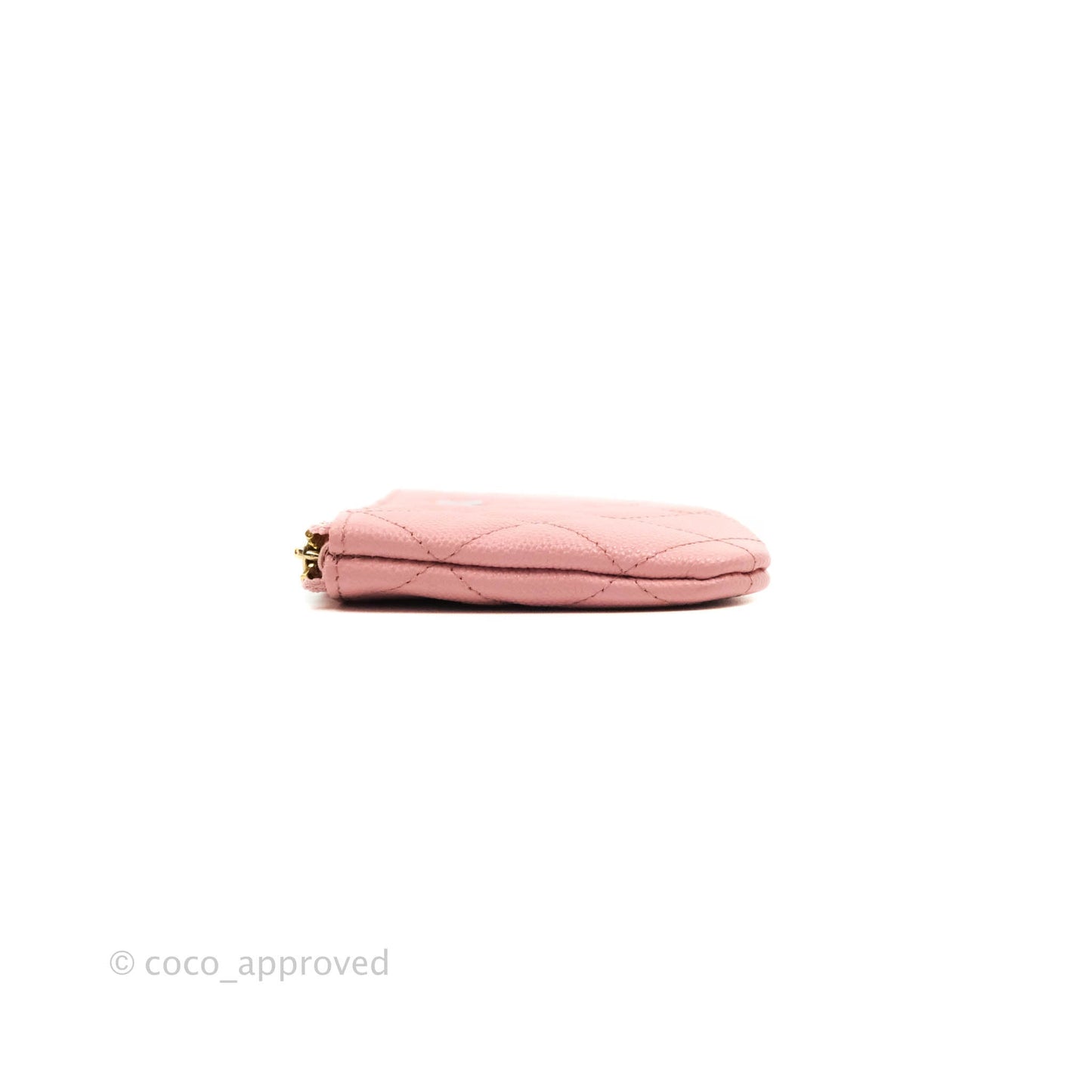 Chanel Mini Quilted O Case Pink Caviar Gold Hardware