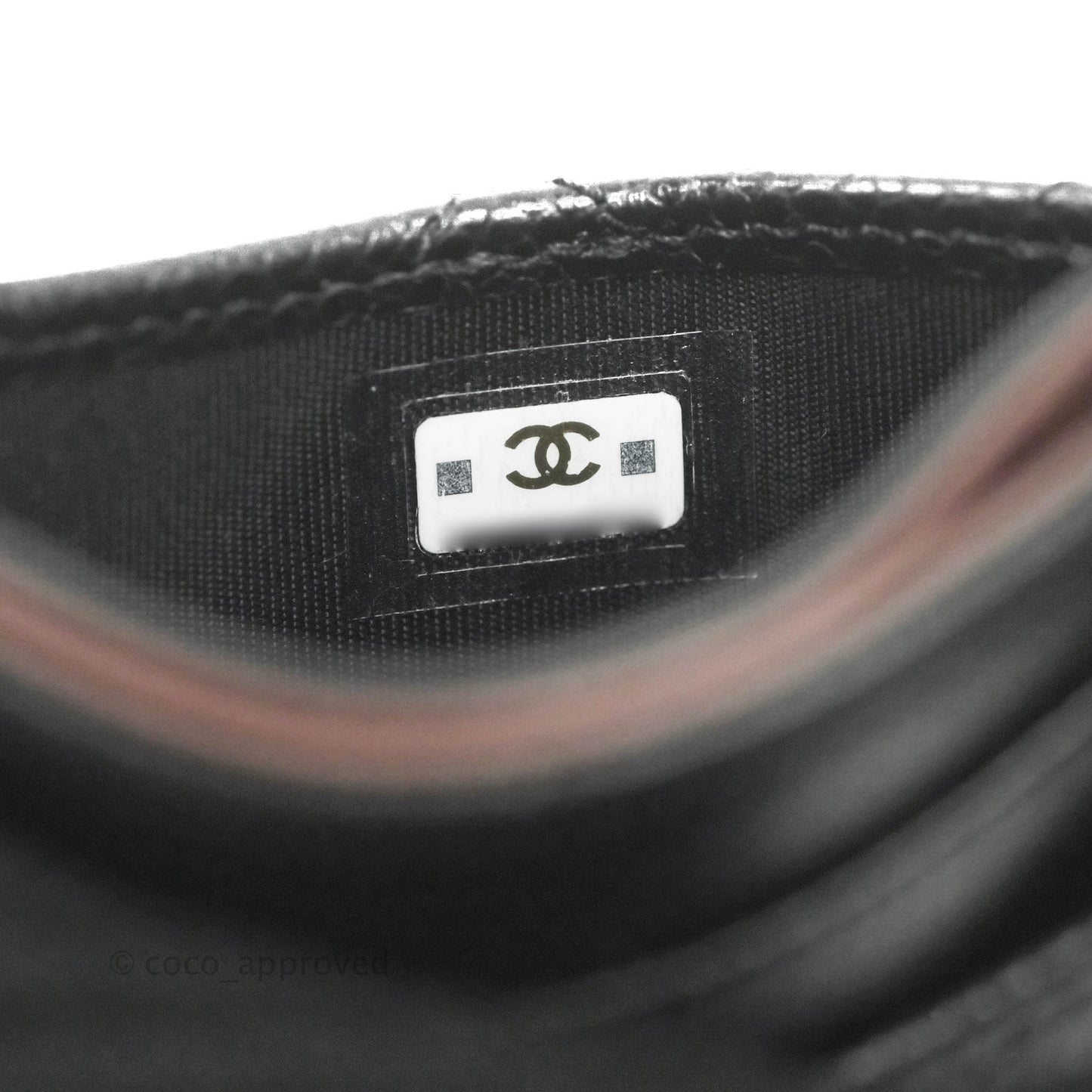 Chanel Classic Flat Card Holder Black Caviar Gold Hardware