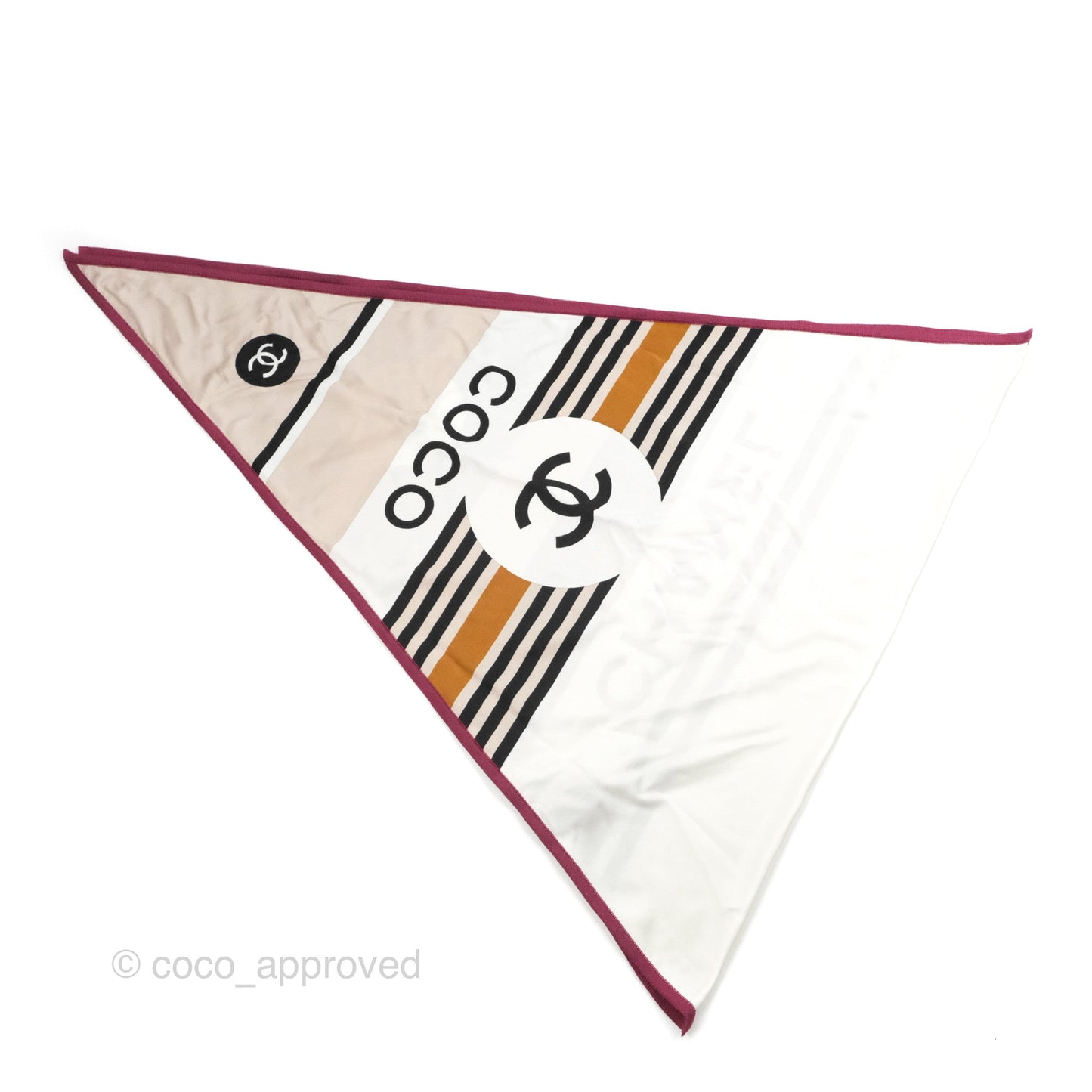 Chanel CC Logo Silk Scarf Multi-colour