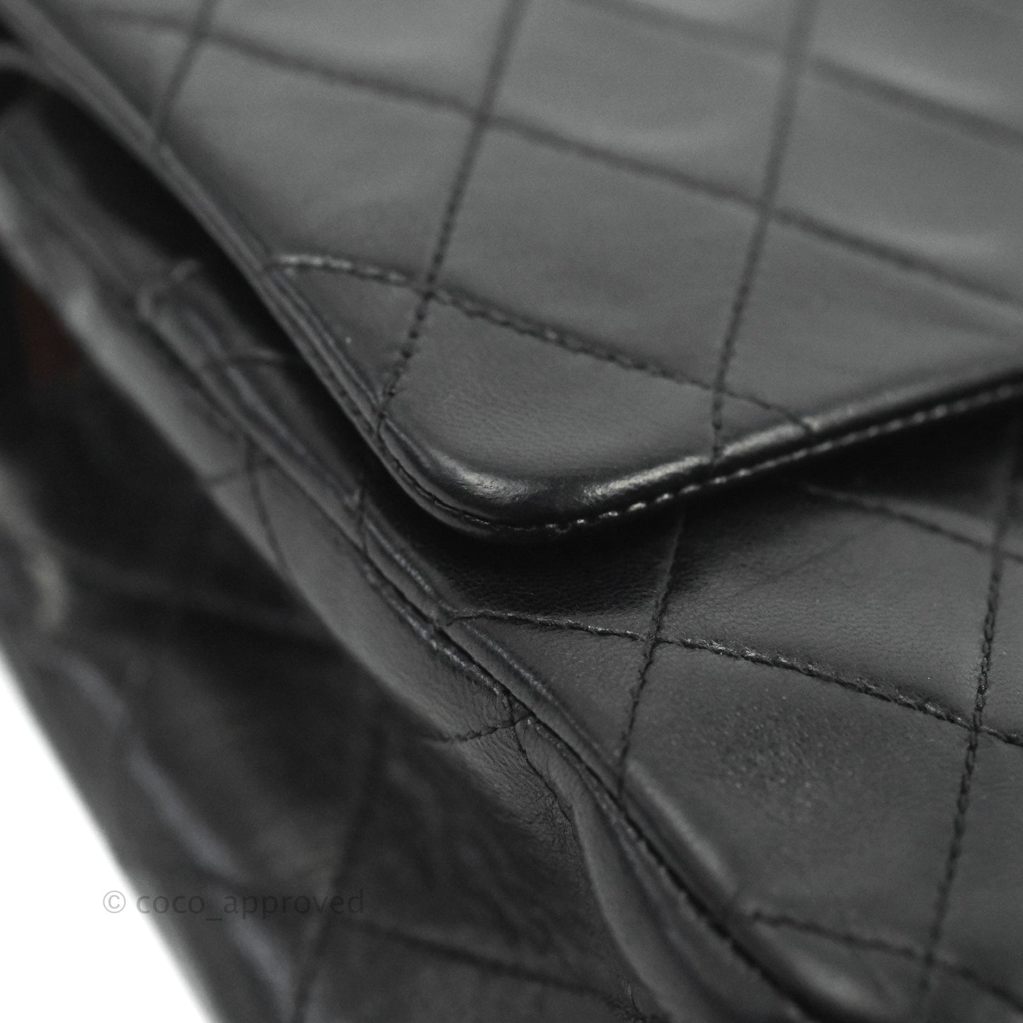 Chanel Classic Vintage Medium Flap Black Lambskin 24K Gold Hardware