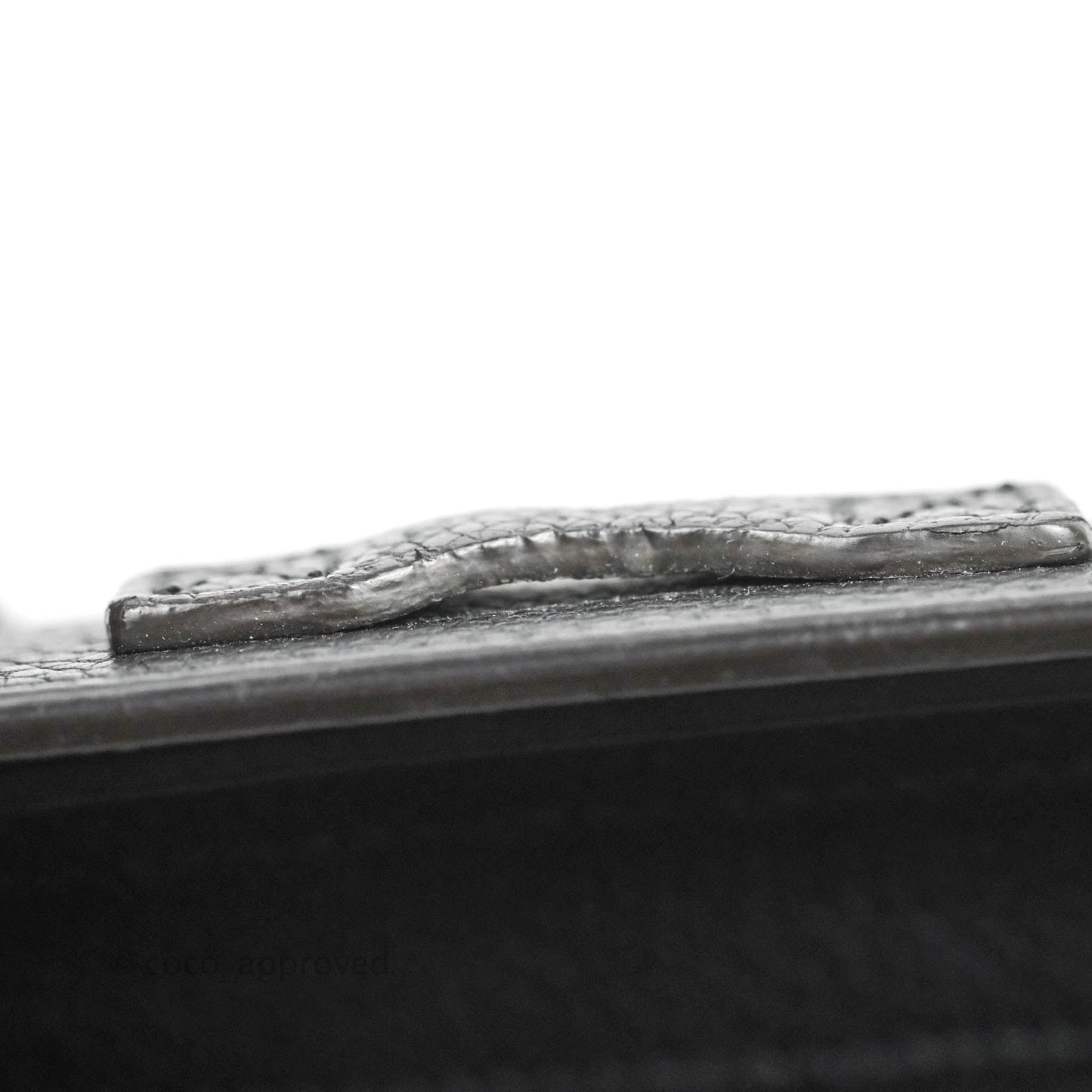 Celine Nano Luggage Black Drummed Calfskin Silver Hardware