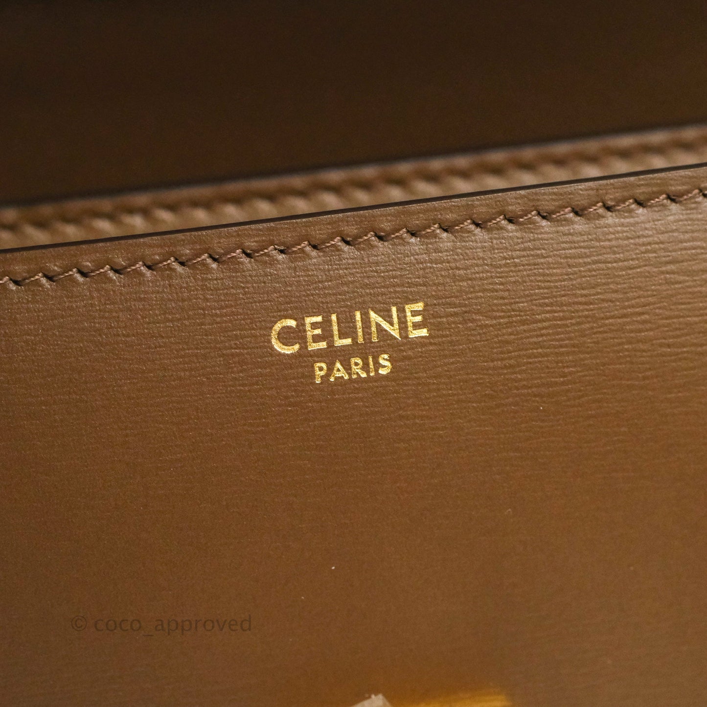 Celine Teen Classic Box Flap Caramel Calfskin