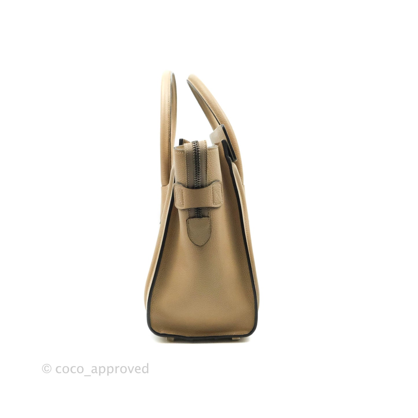 Celine Micro Luggage Handbag Dune Grained Calfskin