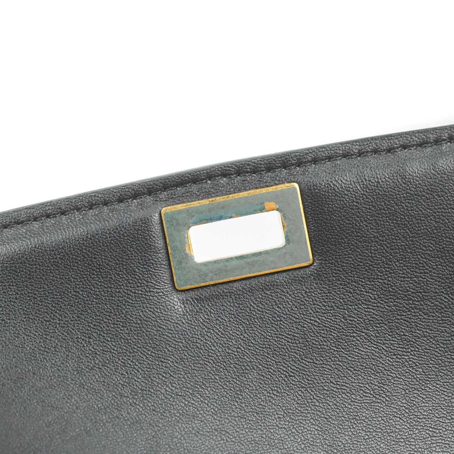 Celine Medium Classic Box Flap Dark Grey Liege Calfskin