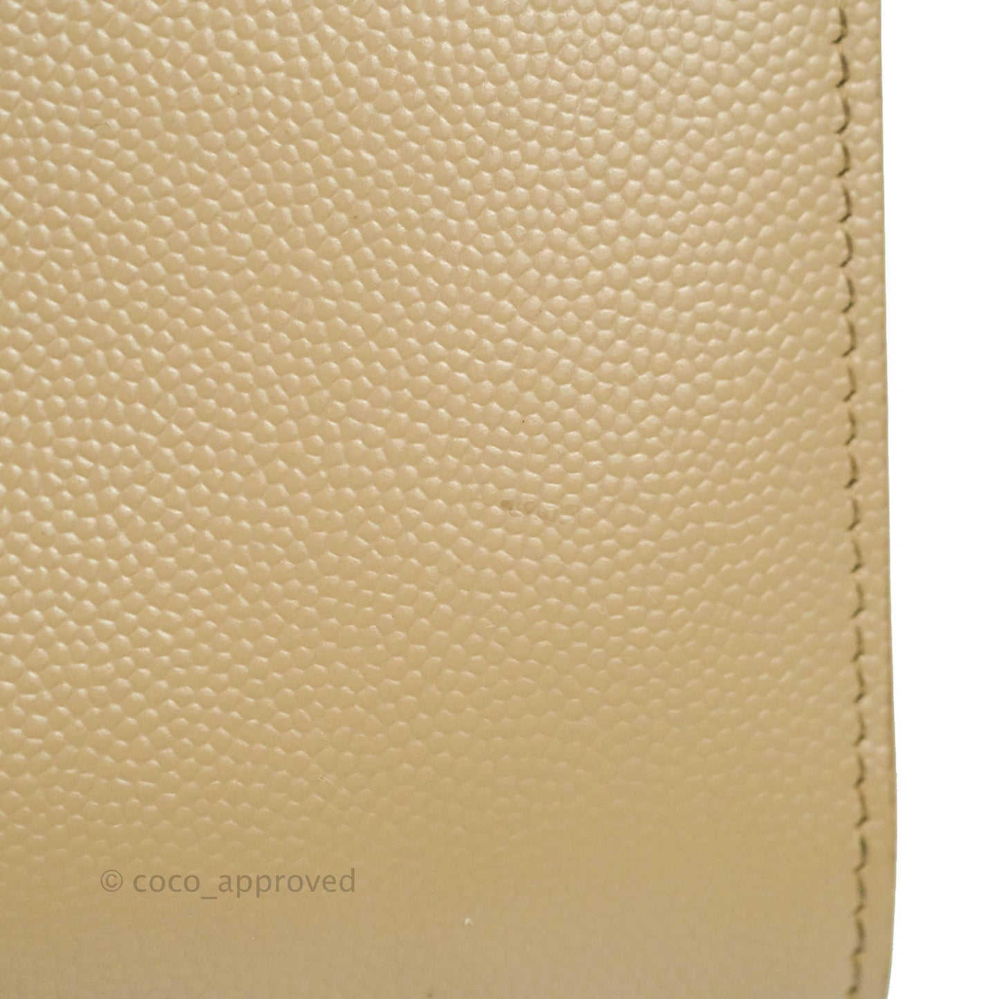 Saint Laurent Classic Beige Grained Leather Gold Hardware