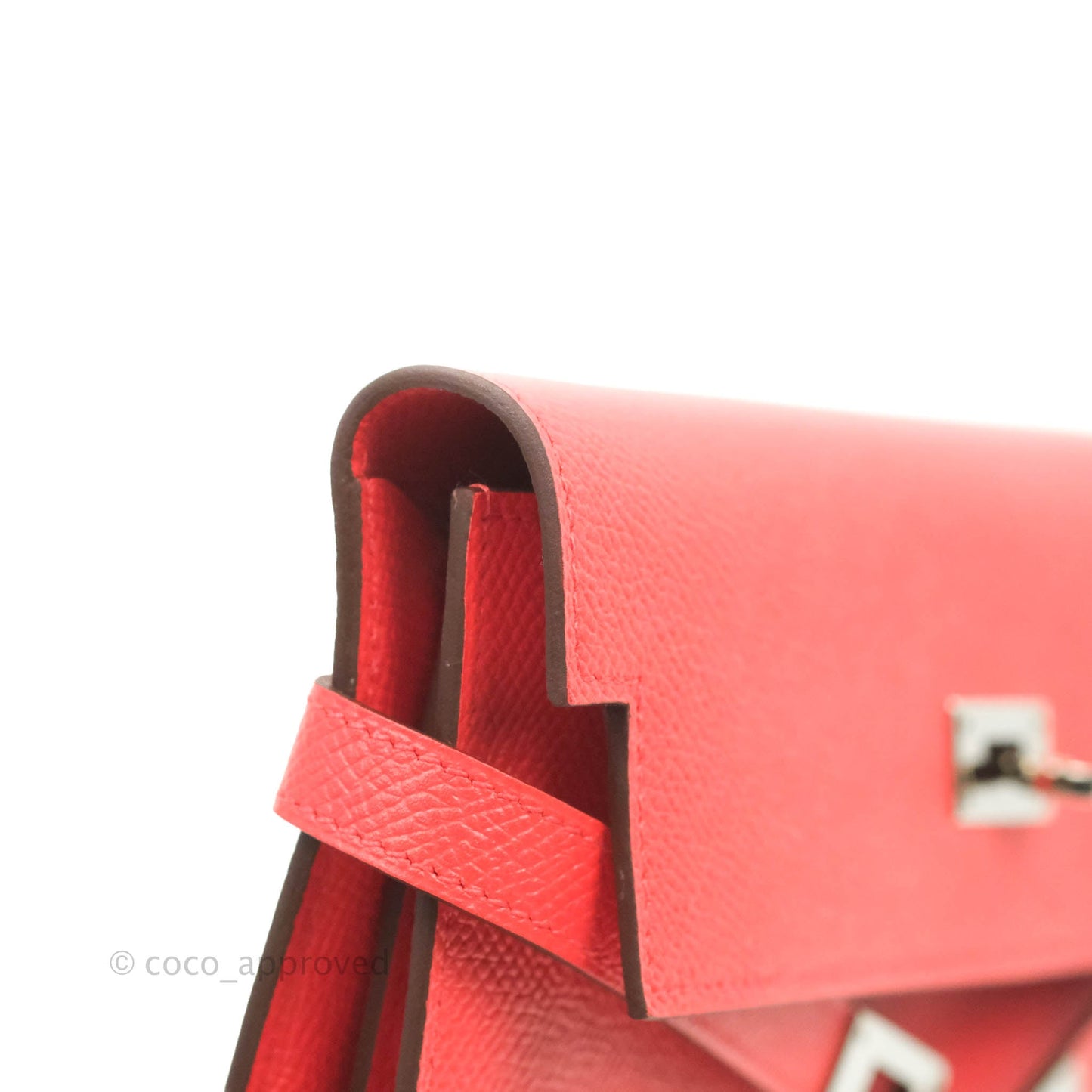 Hermès Kelly Wallet Red Epsom Palladium Hardware