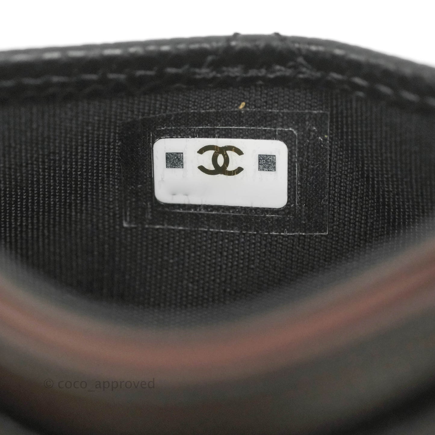 Chanel Classic Flat Card Holder Black Caviar Gold Hardware