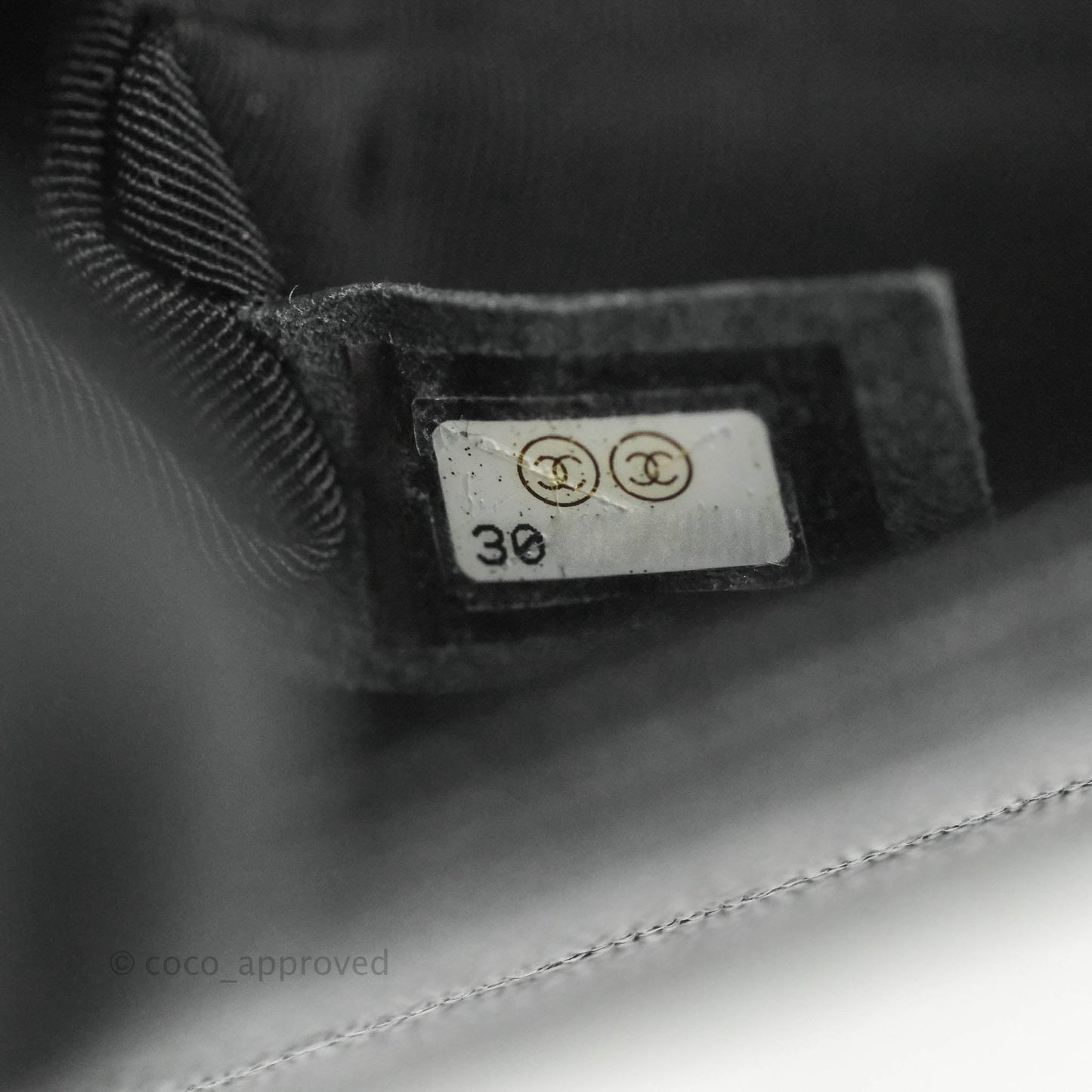 Chanel Chevron Medium Boy Black Grained Calfskin Gold Hardware