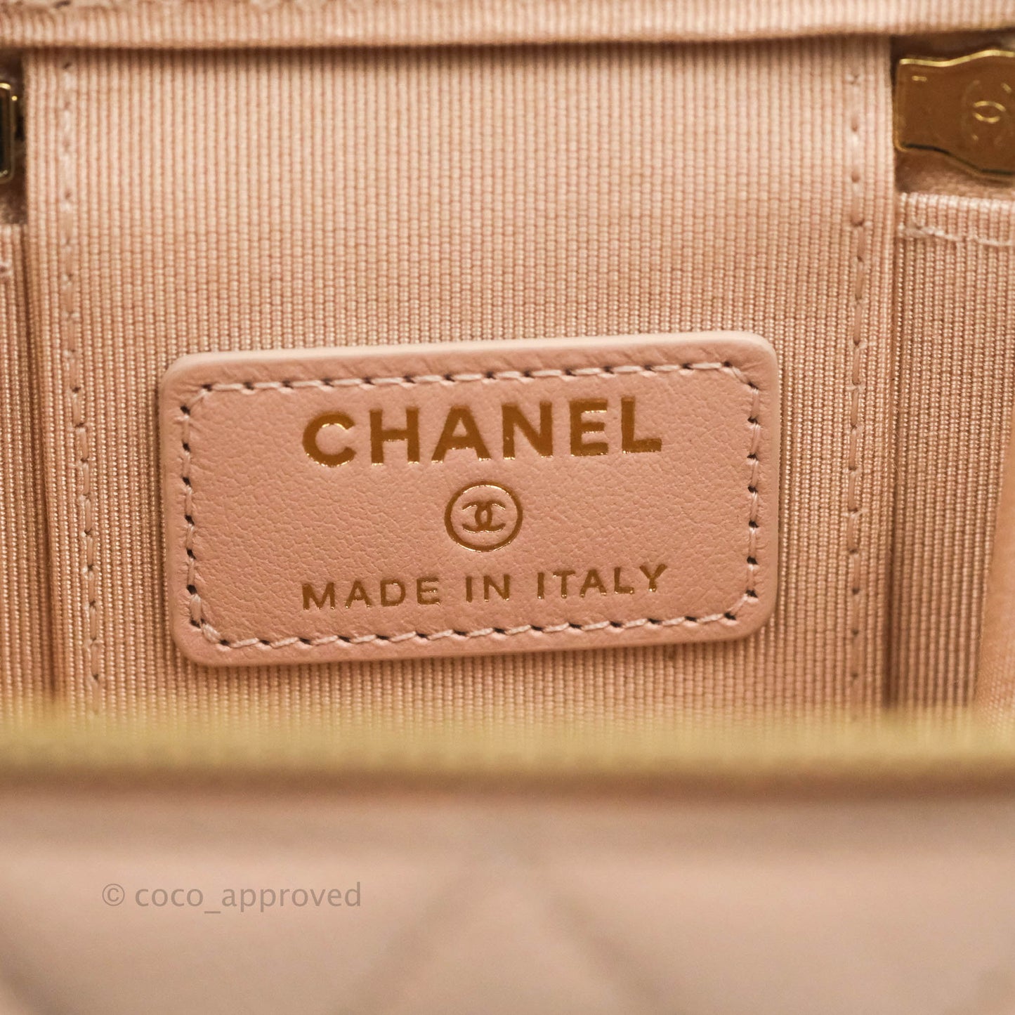Chanel Mini Vanity With Chain Rose Clair Pink Caviar Gold Hardware