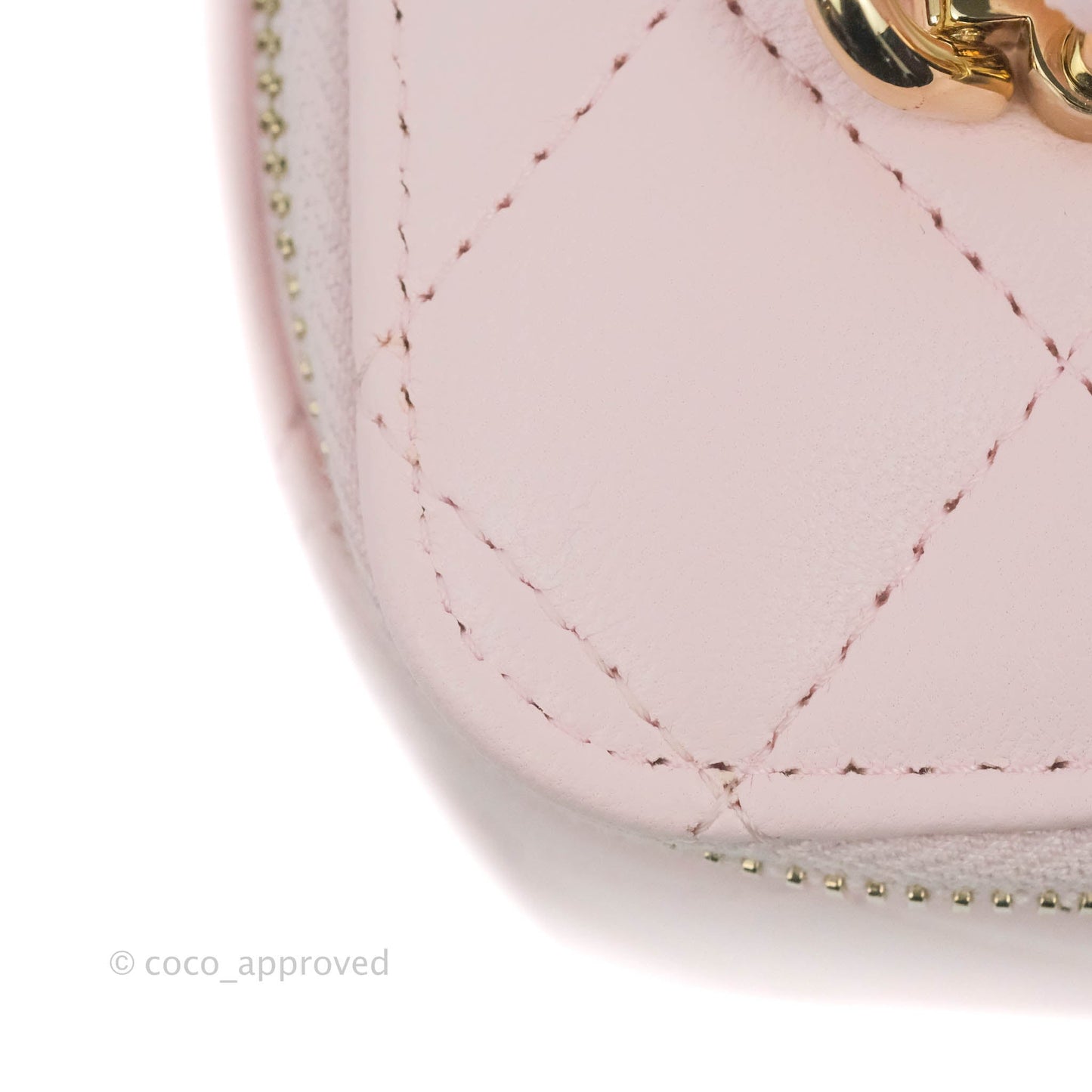 Chanel Top Handle Vanity with Chain Light Pink Lambskin Gold Hardware