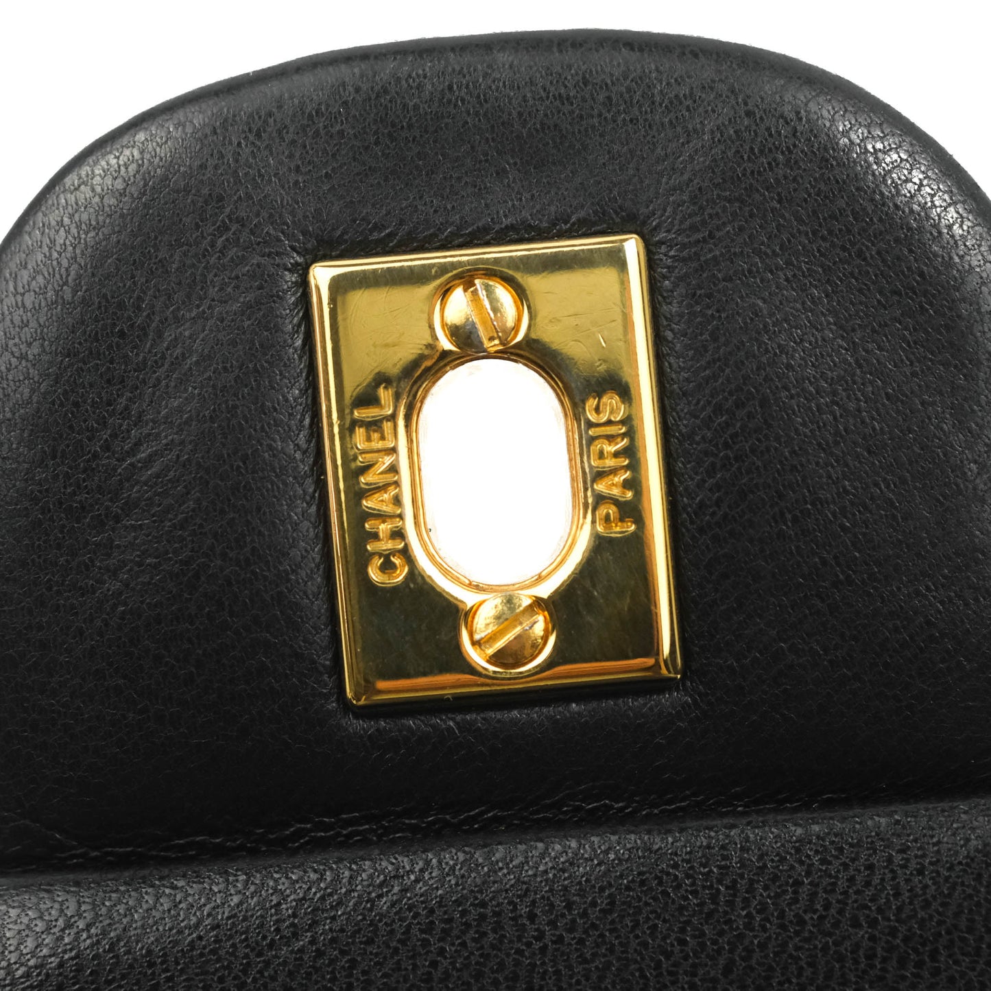 Chanel Classic Vintage Small S/M Flap Black Lambskin 24K Gold Hardware