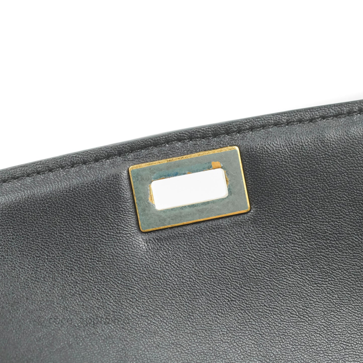 Celine Medium Classic Box Flap Dark Grey Liege Calfskin