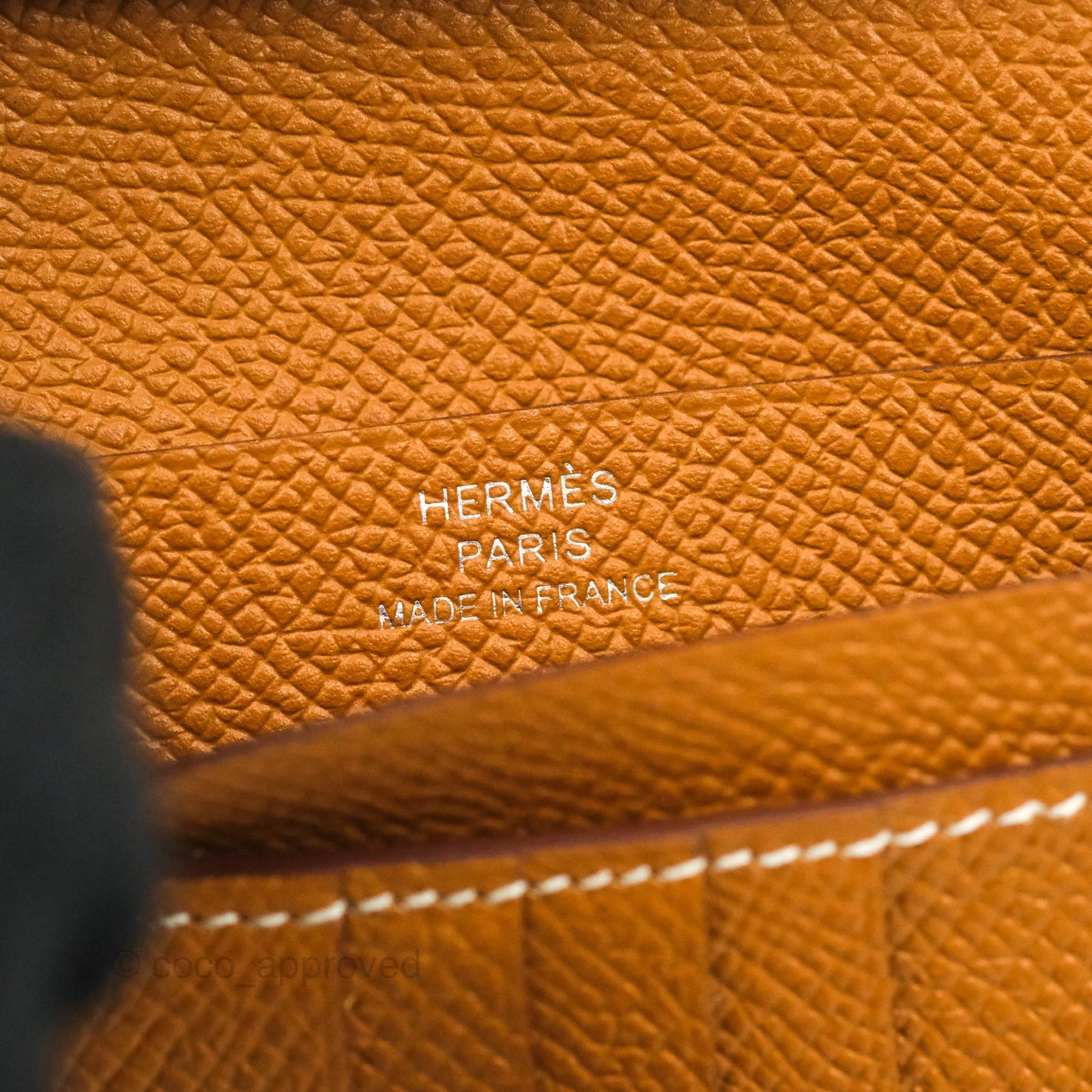 Hermes Bearn Wallet Gold Epsom Palladium Hardware