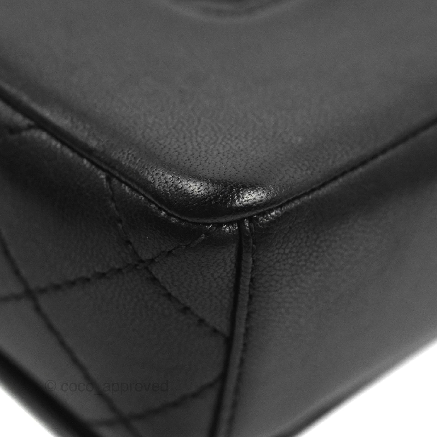 Chanel Small Vintage Mademoiselle Flap Black Sheepskin Gold Hardware