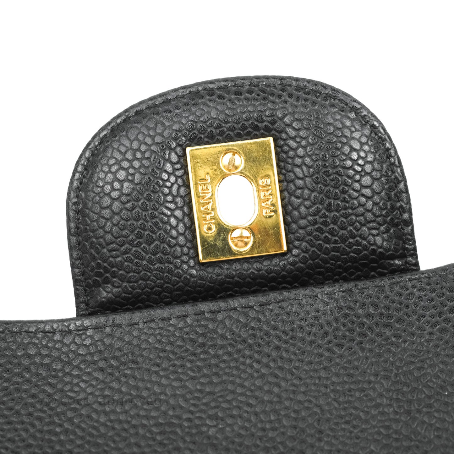 Chanel Jumbo Single Flap Black Caviar Gold Hardware⁣⁣