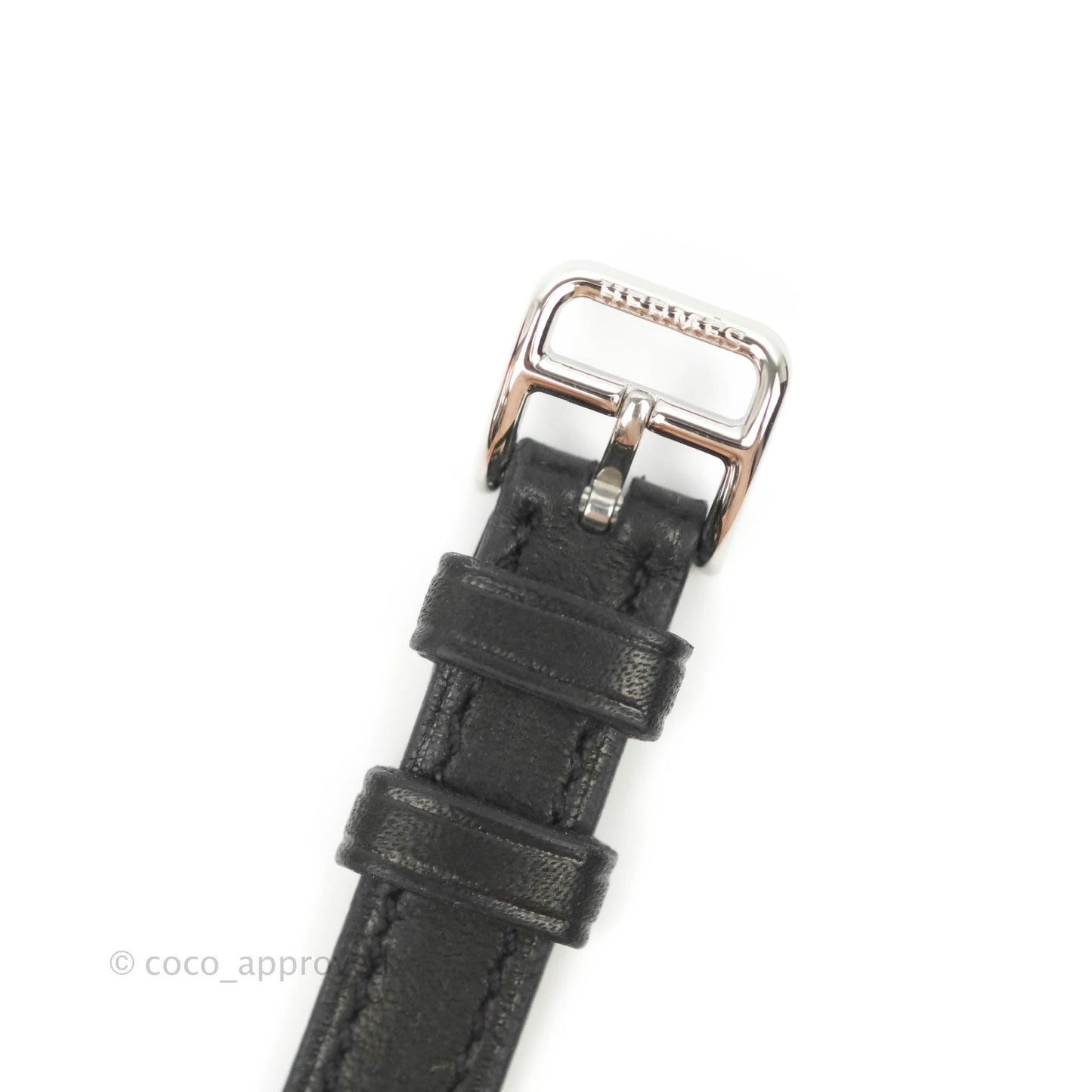 Hermès Cape Cod Nantucket Black Leather Strap Steel Watch Special Order