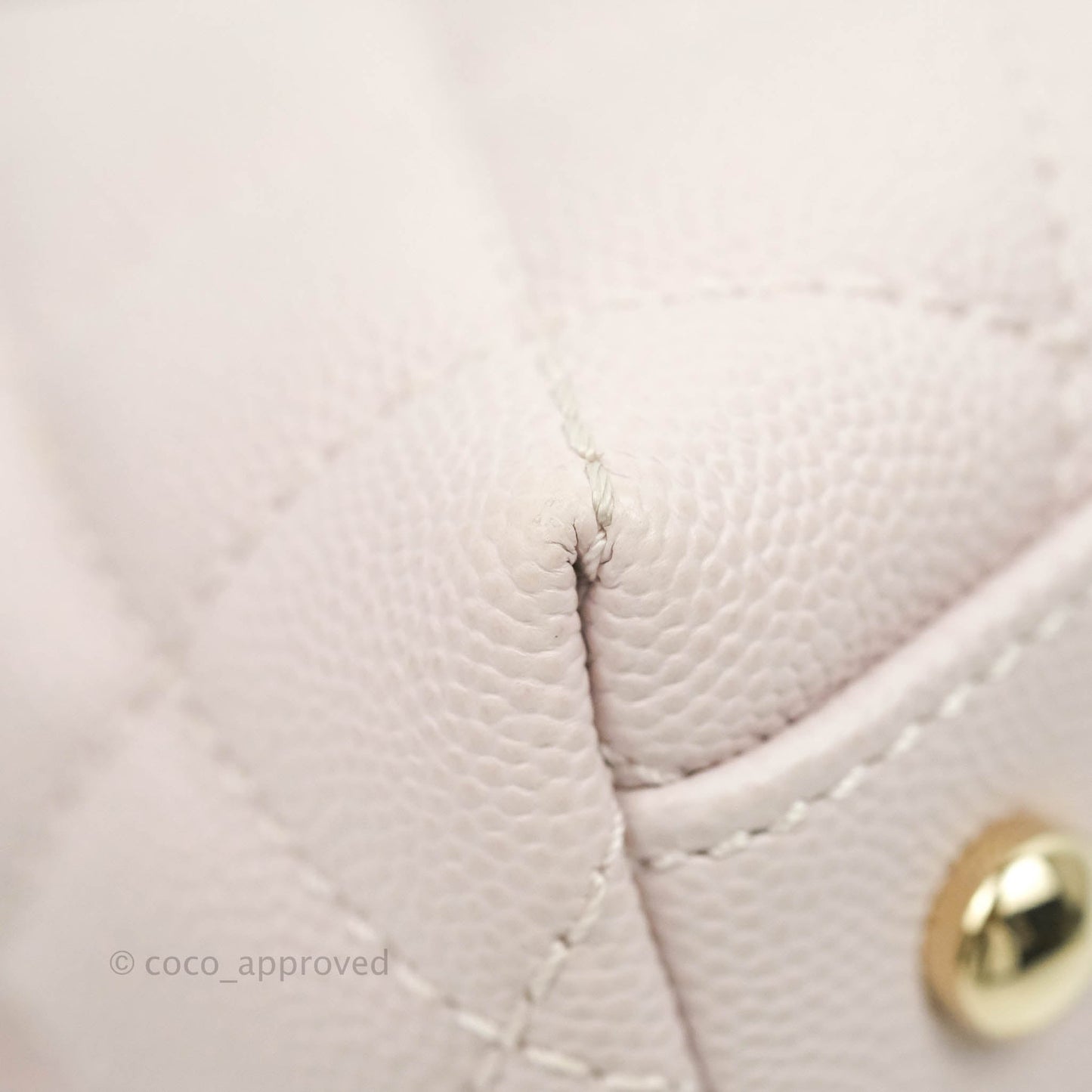 Chanel Small Coco Handle Light Lilac Pink Caviar Gold Hardware