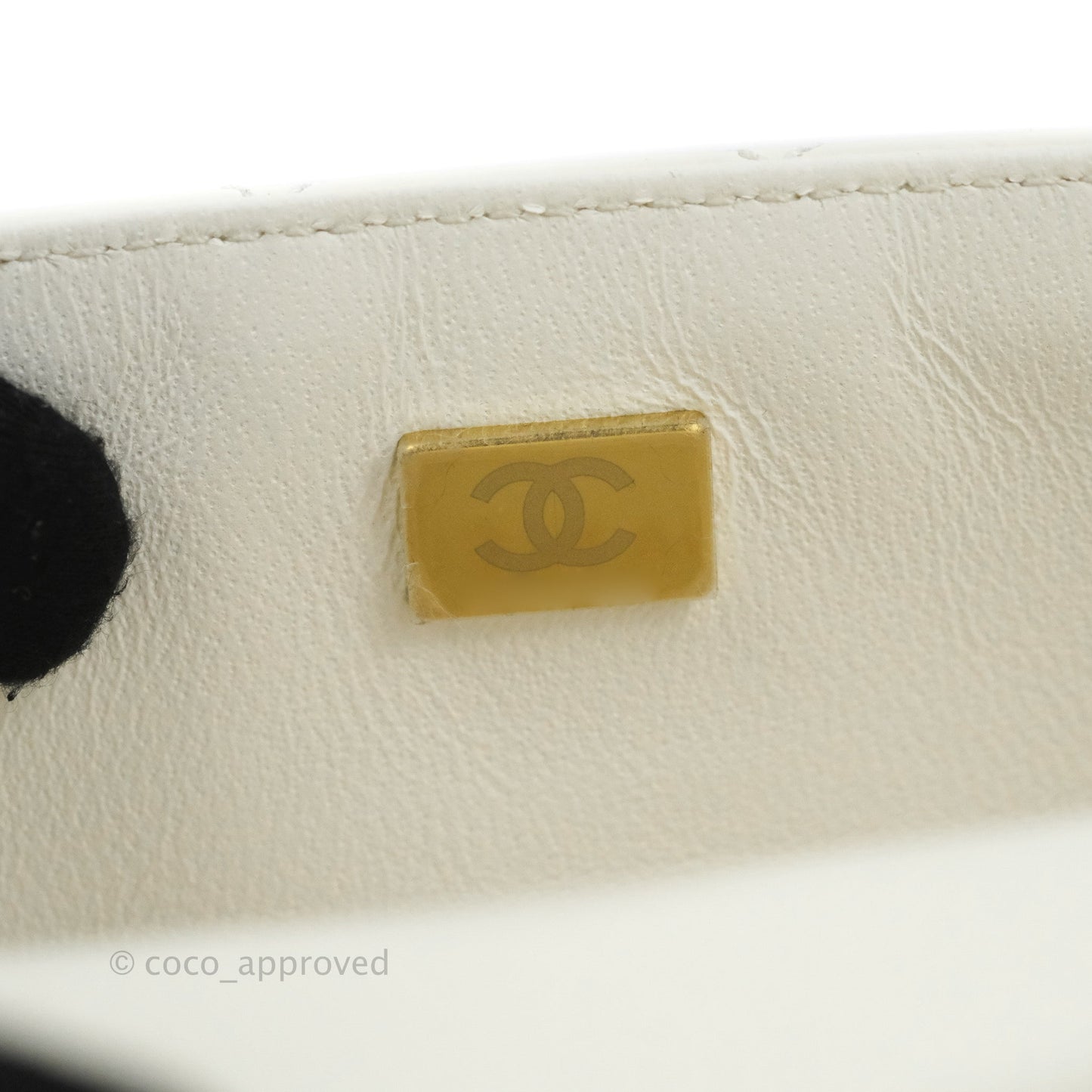 Chanel Mini Reissue 224 White Aged Calfskin Aged Gold Hardware