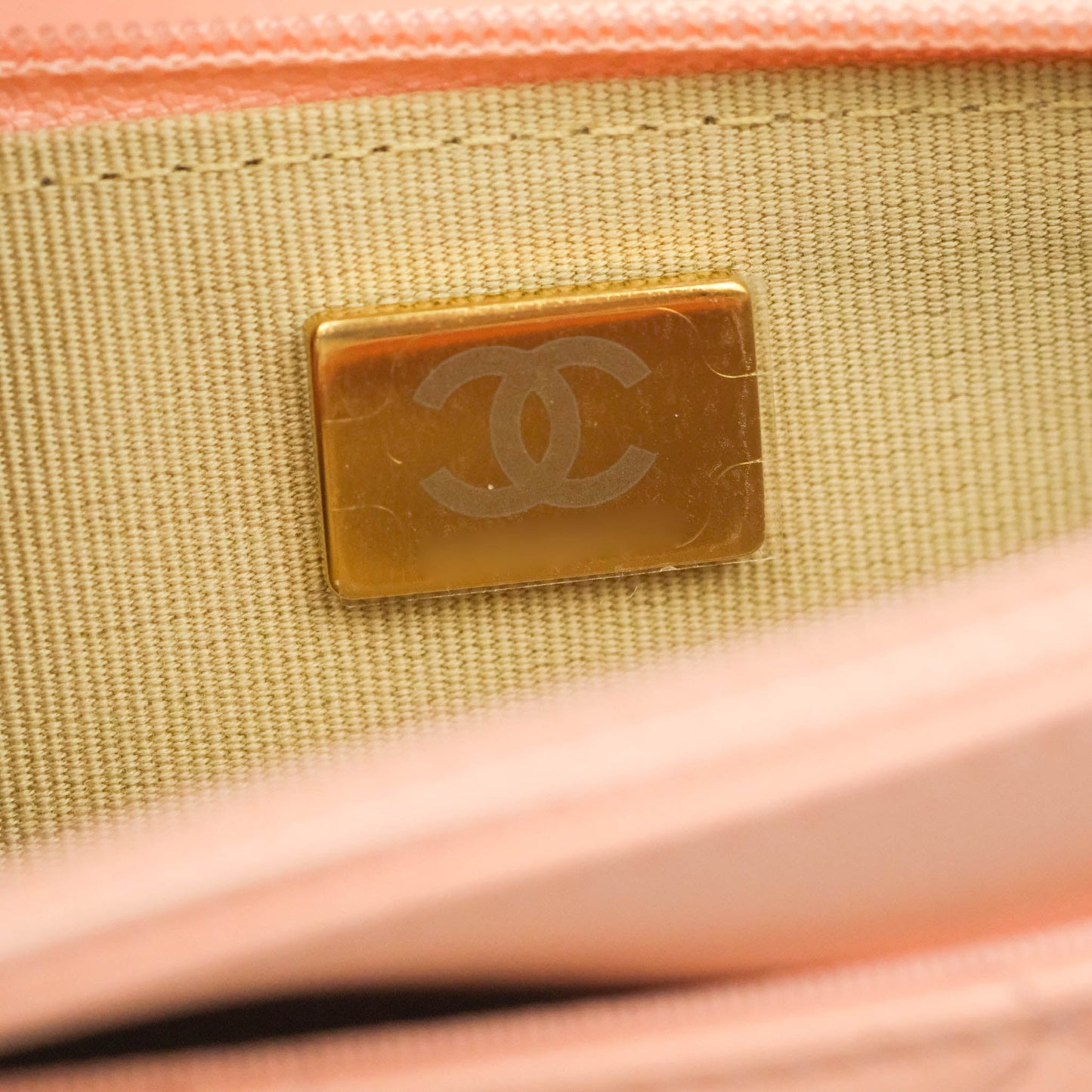 Chanel Quilted Pearl Crush Wallet on Chain WOC Light Pink Lambskin Aged Gold Hardware