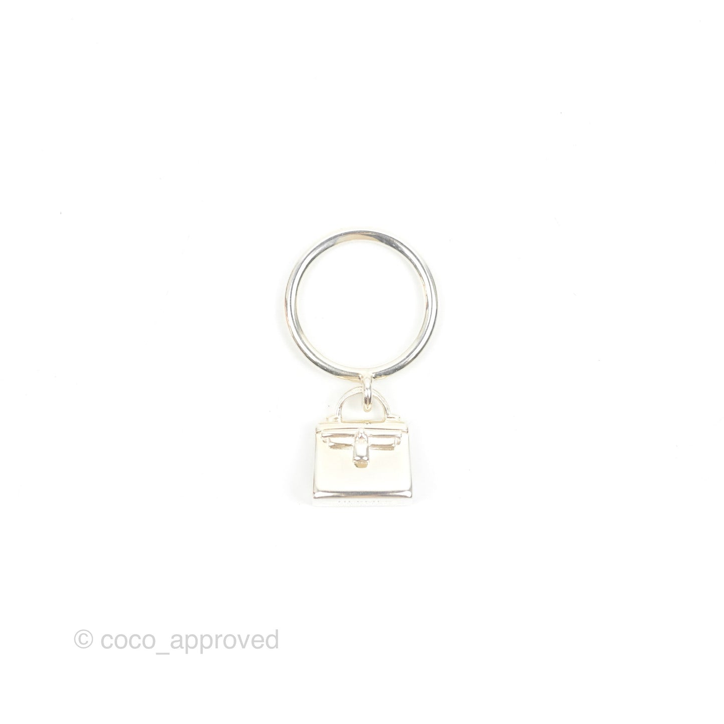 Hermès Amulettes Kelly Ring Sterling Silver Size 50