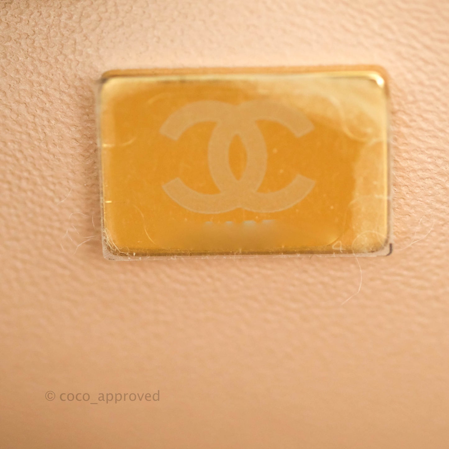 Chanel Top Handle Mini Rectangular Flap Bag Beige Lambskin Aged Gold Hardware