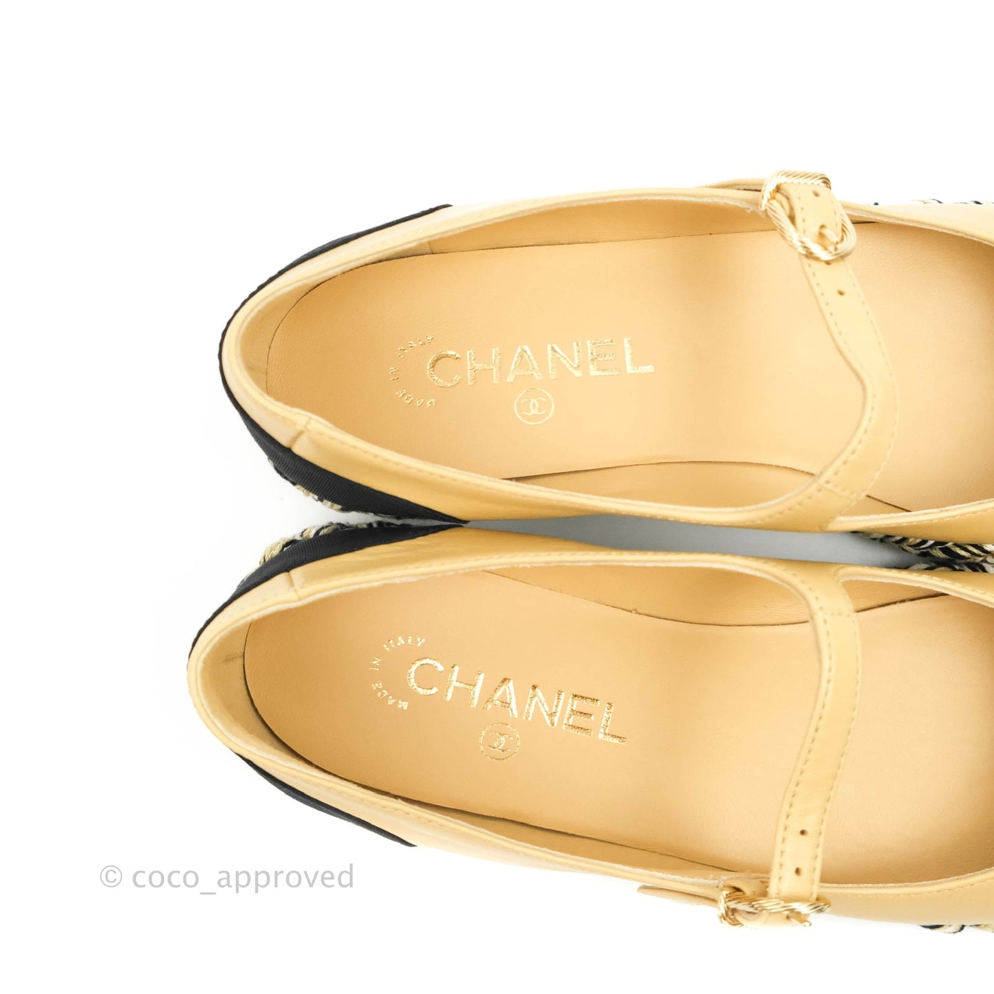 Chanel Espadrilles Beige Black 39C