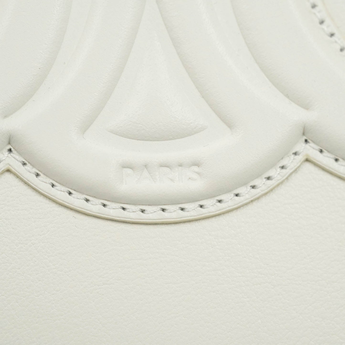 Celine Folco Cuir Triomphe White Smooth Calfskin