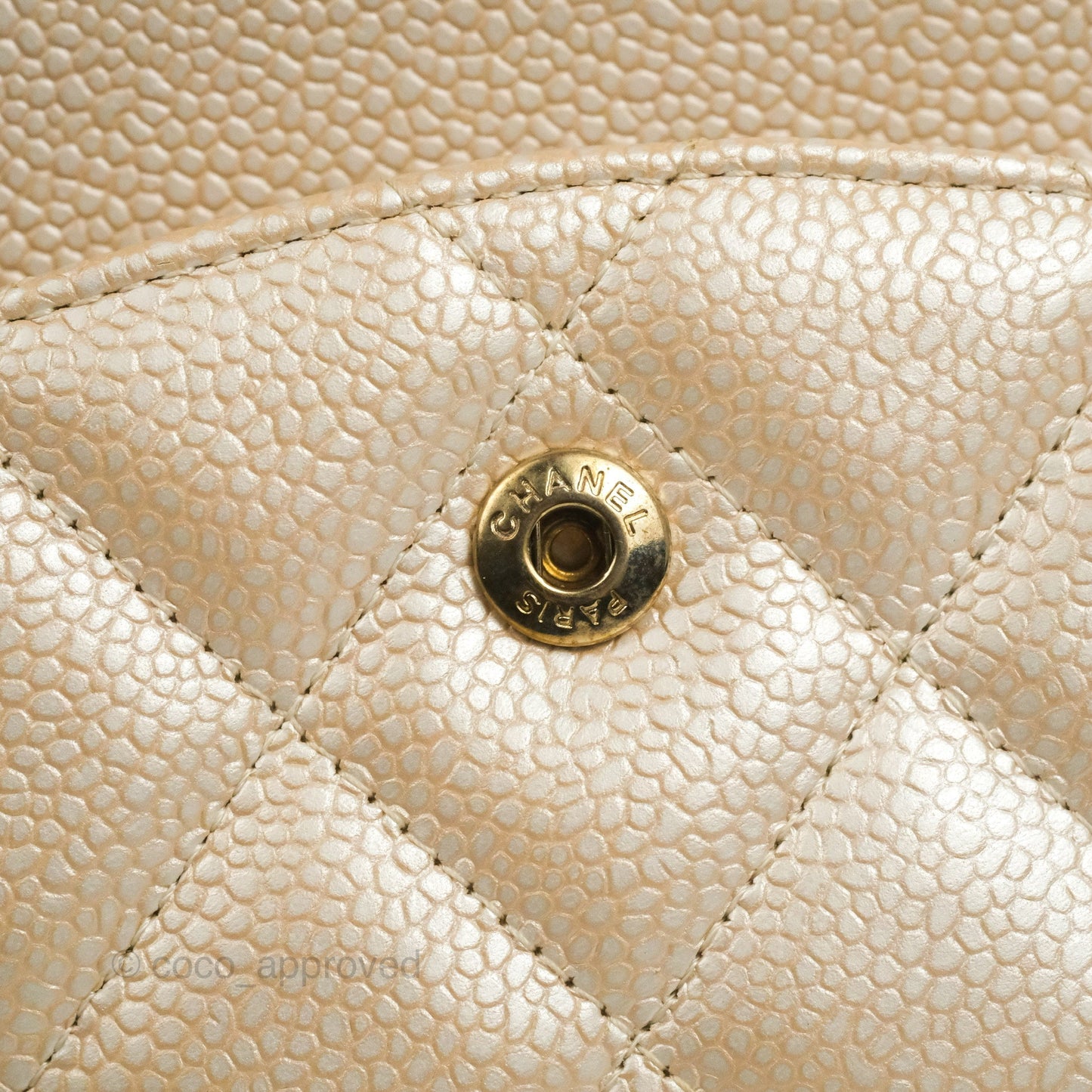 Chanel Jumbo Double Flap Iridescent Pearly Caviar Gold Hardware⁣⁣