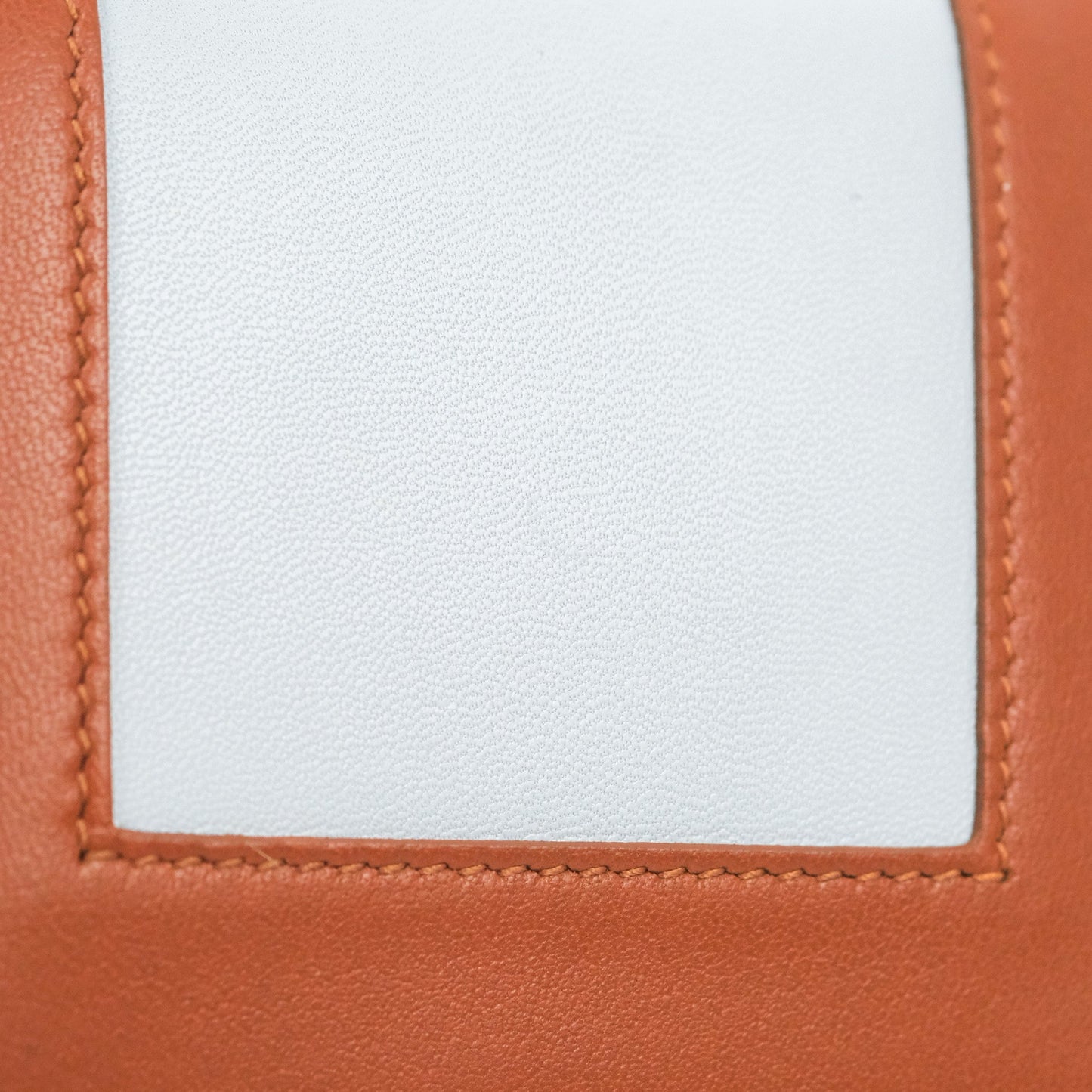 Celine Frame Wallet Brown Light Blue Lambskin Gold Hardware