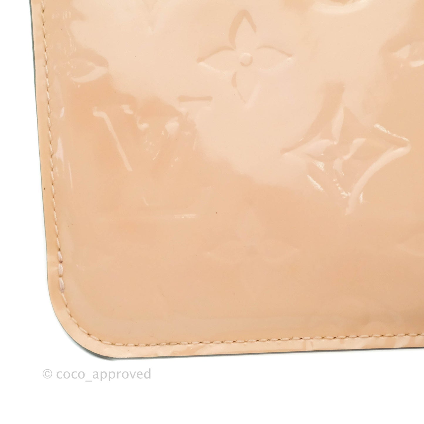 Louis Vuitton Pink Patent Key Pouch Gold Hardware