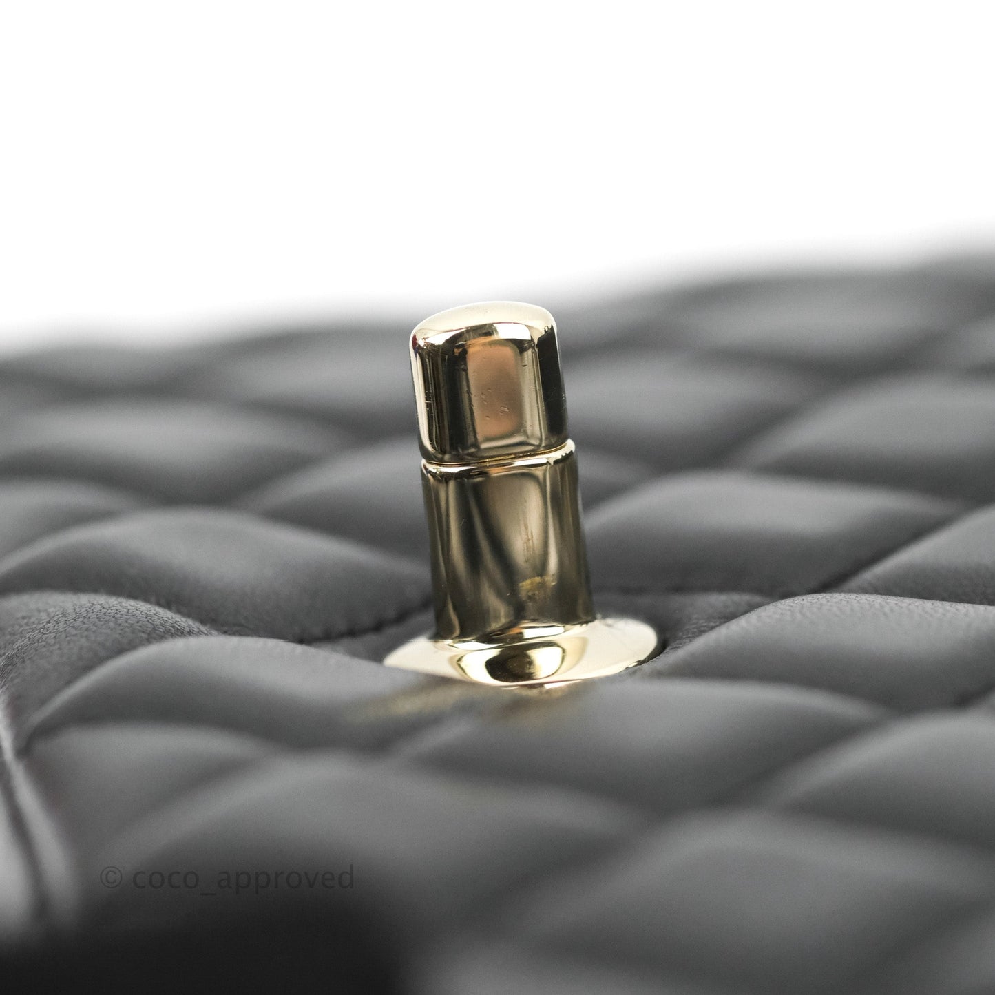 Chanel Quilted Mini Rectangular Flap Black Lambskin Light Gold Hardware