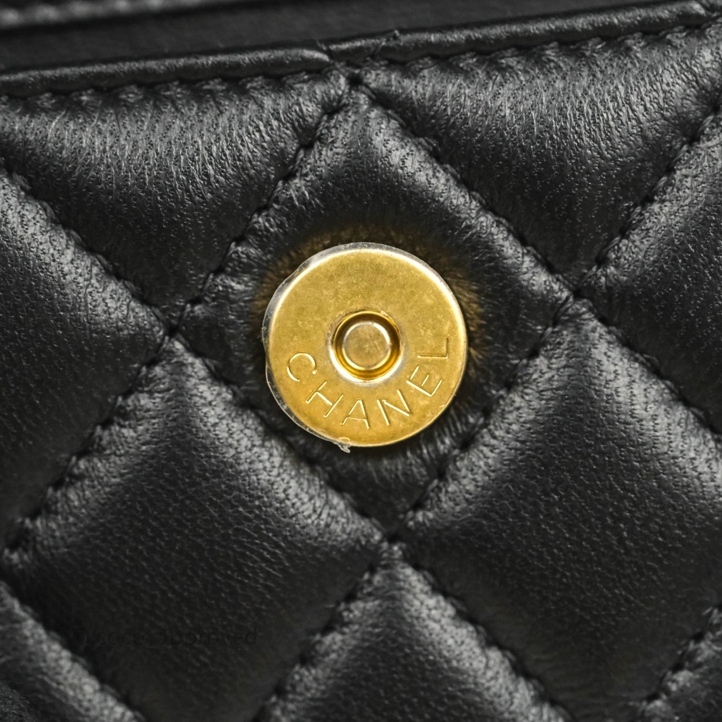 Chanel Mini Pearl Crush Clutch With Chain Belt Black Lambskin Aged Gold Hardware