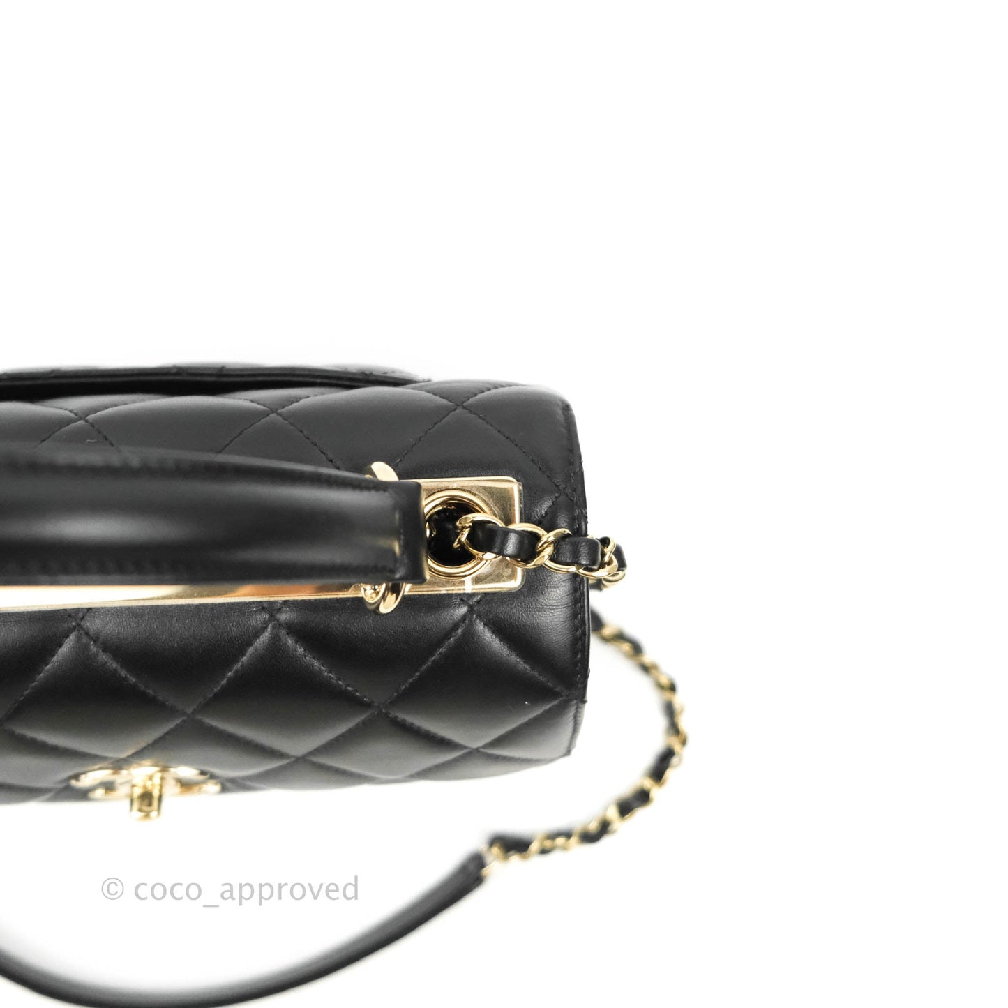 Chanel Small Trendy CC Black Lambskin Gold Hardware