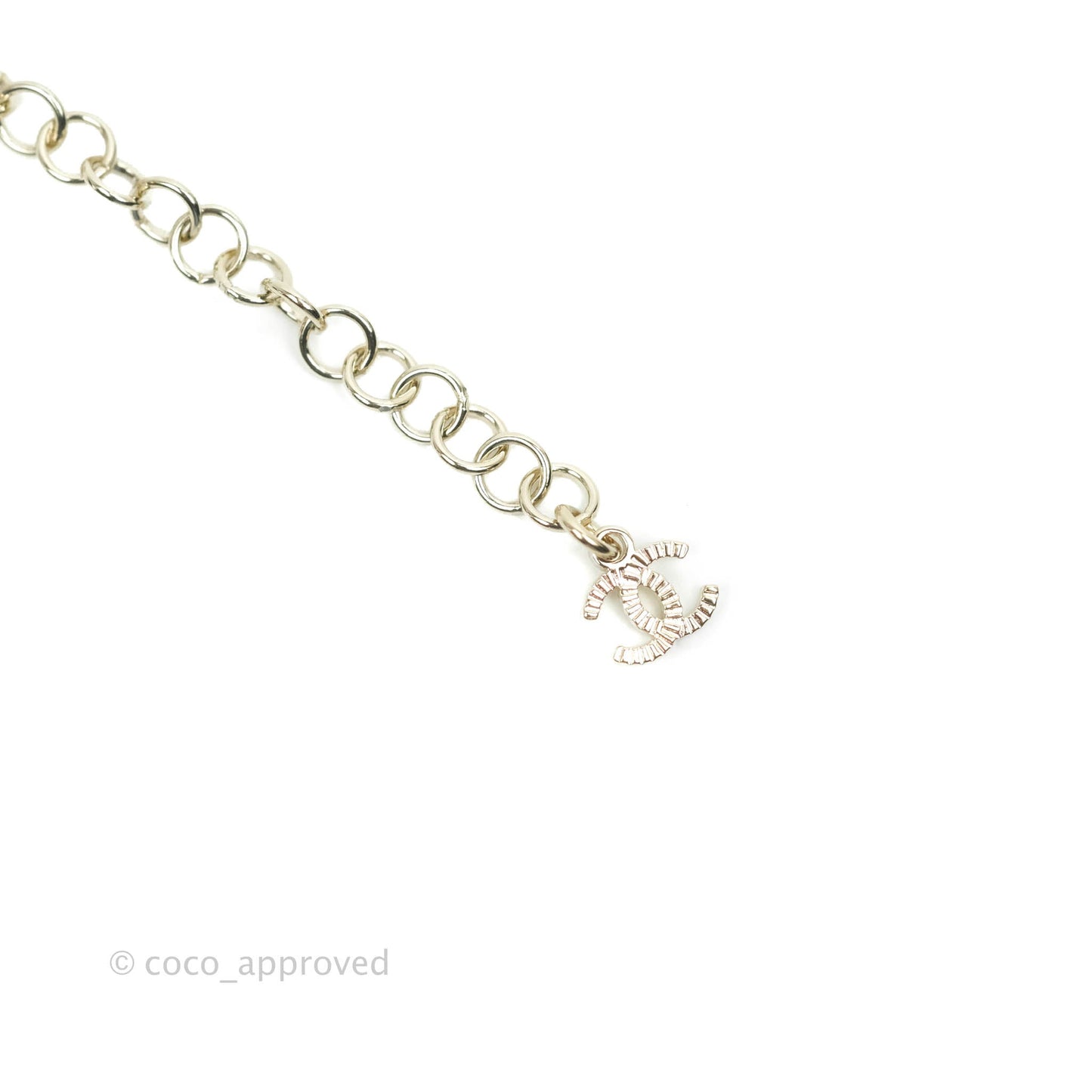 Chanel CC Crystal Pink Resin Choker Light Gold Hardware 22C