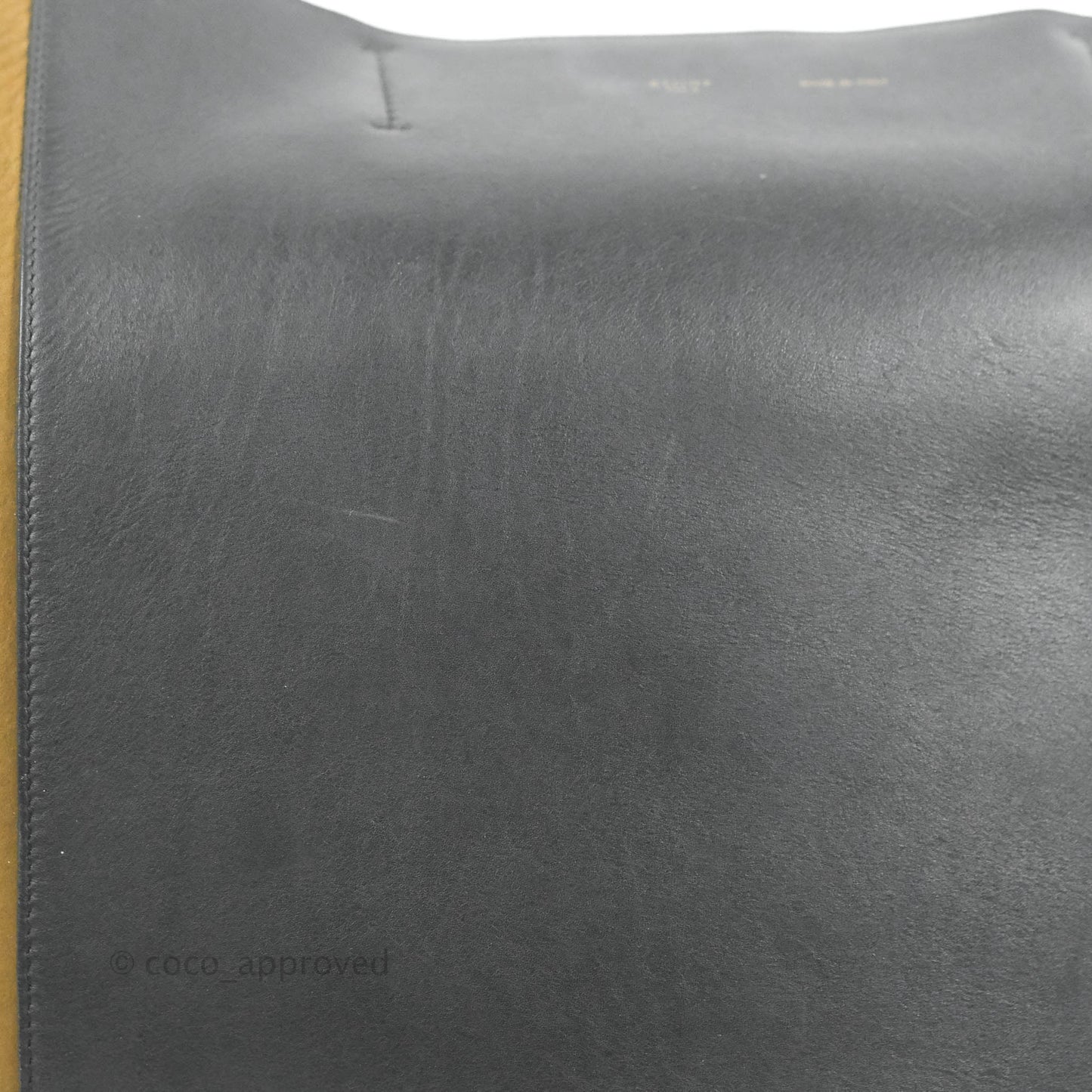 Celine Large Cabas Phantom Brown Suede Black Calfskin