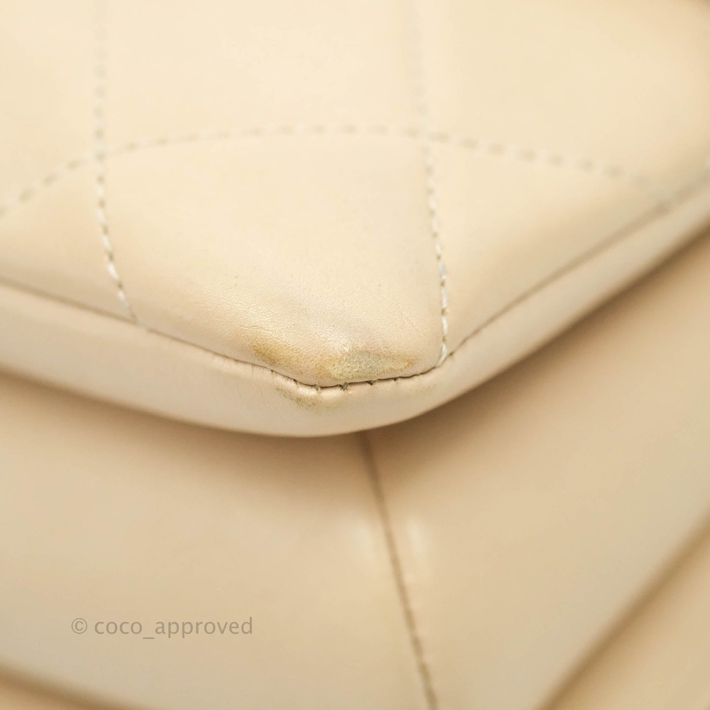 Chanel Small Gold Top Handle Bag Light Beige Lambskin Aged Gold Hardware