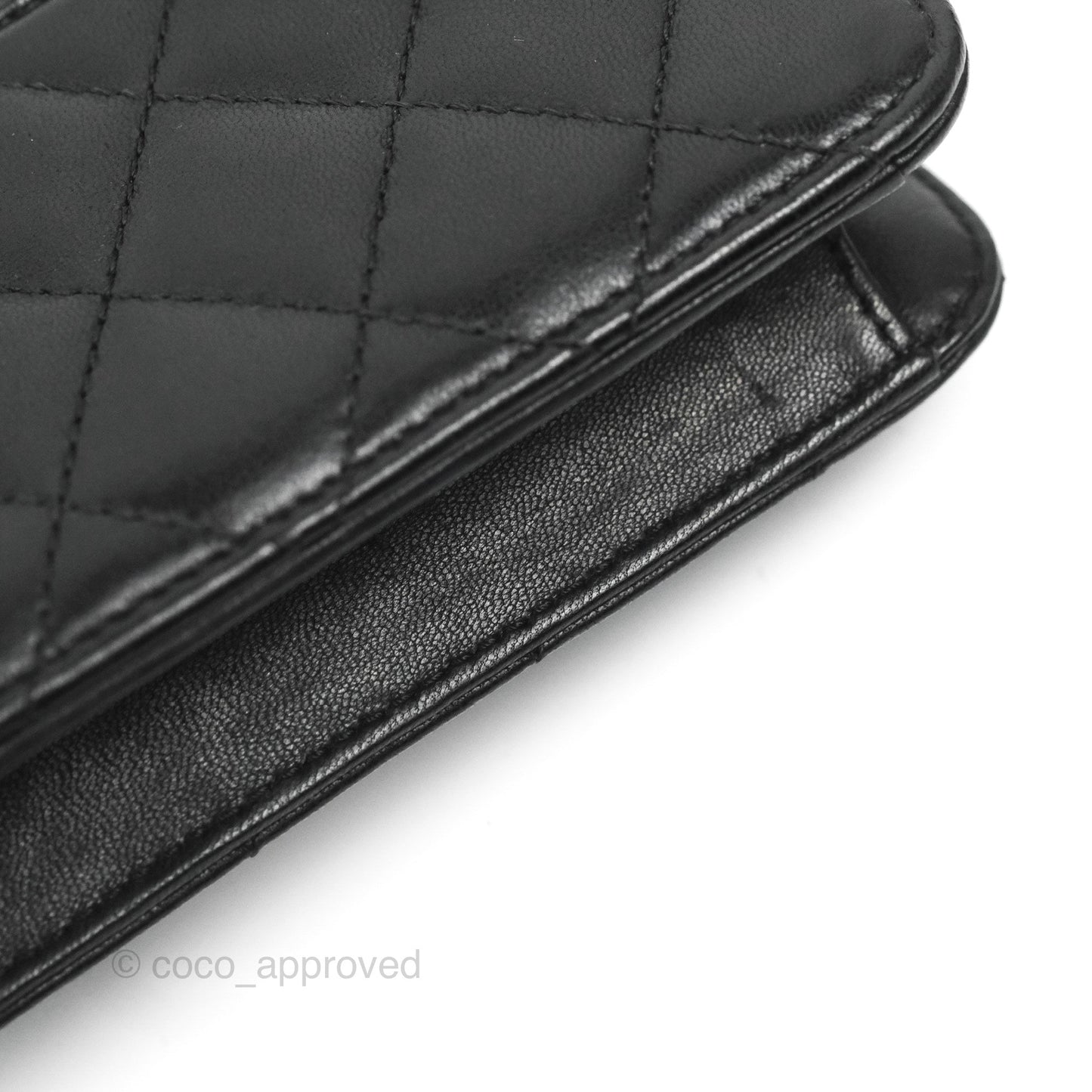 Chanel Mini Flap on Chain Black Calfskin Aged Gold Hardware