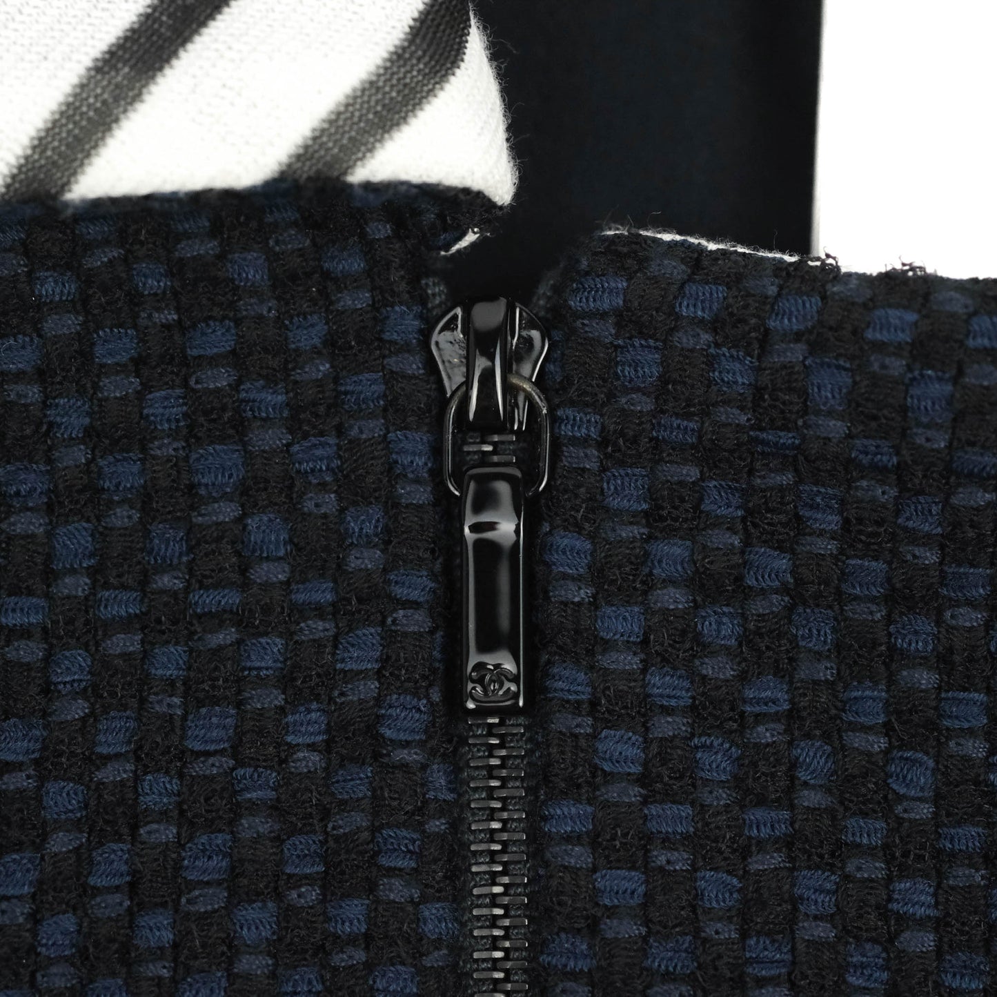 Chanel Jacket Fan Tweed Navy