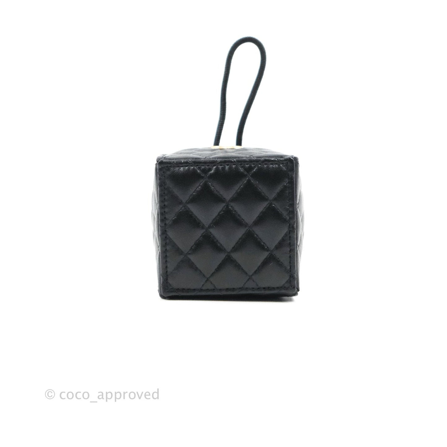 Chanel Mini Drawstring Bucket Bag with Chain Black Calfskin Aged Gold Hardware