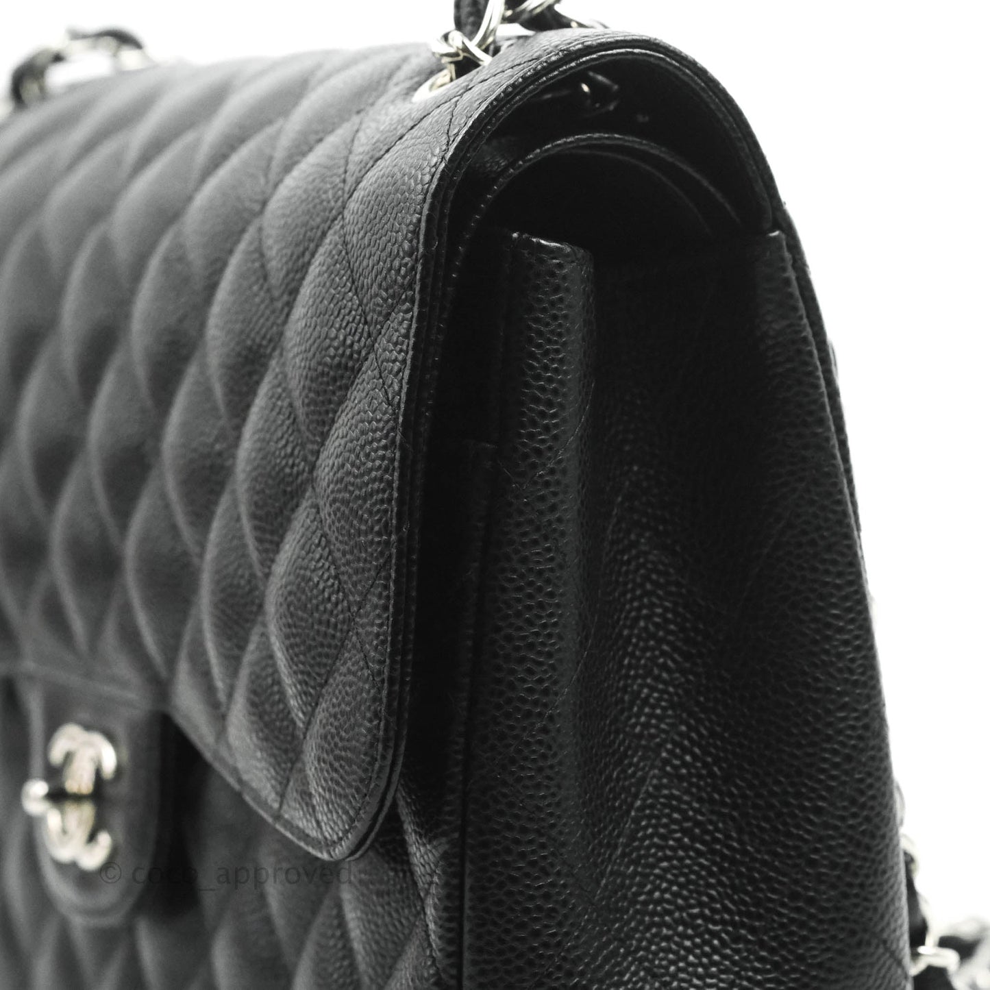 Chanel Jumbo Double Flap Black Caviar Silver Hardware⁣⁣