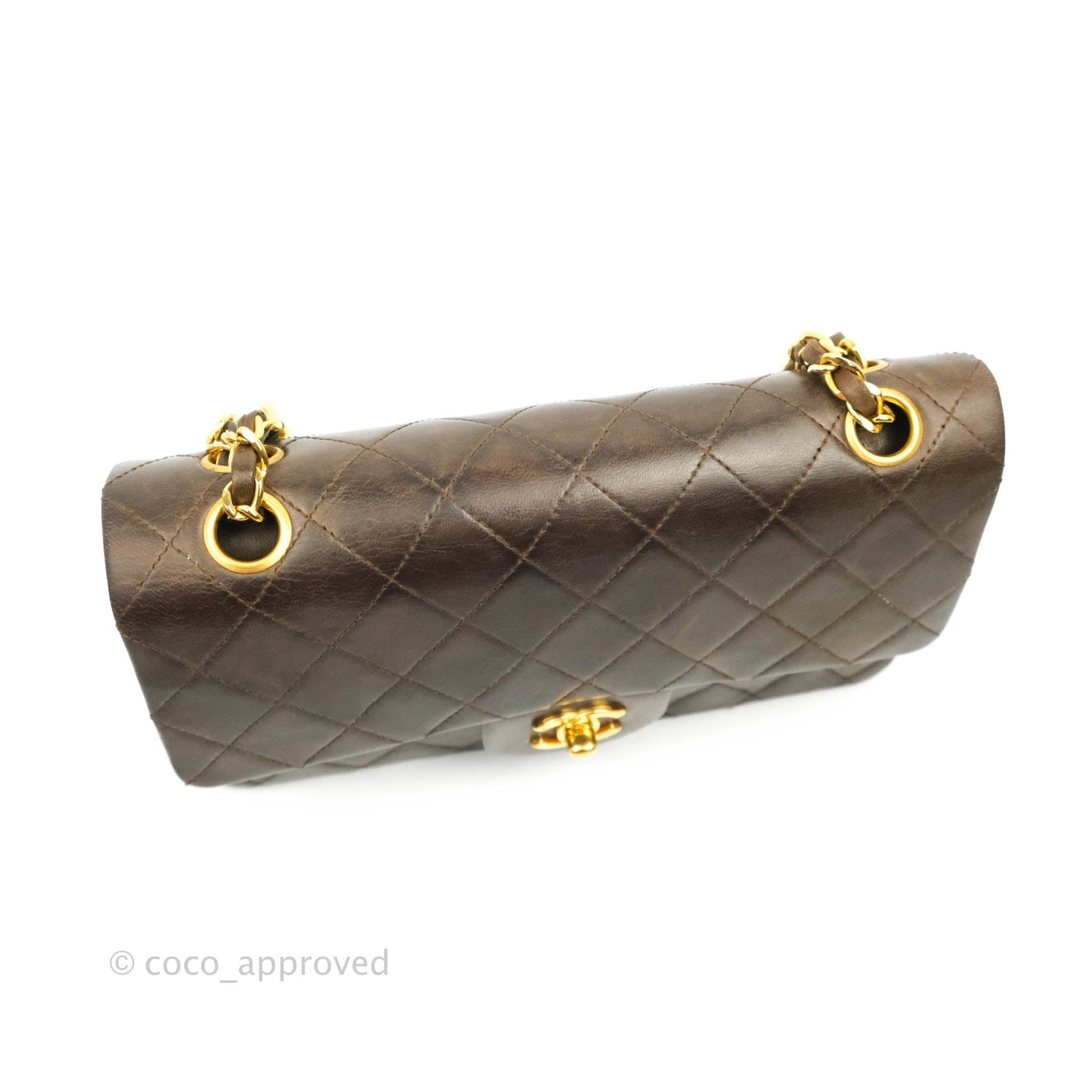 Chanel Classic Vintage Small Flap Brown Lambskin 24K Gold Hardware