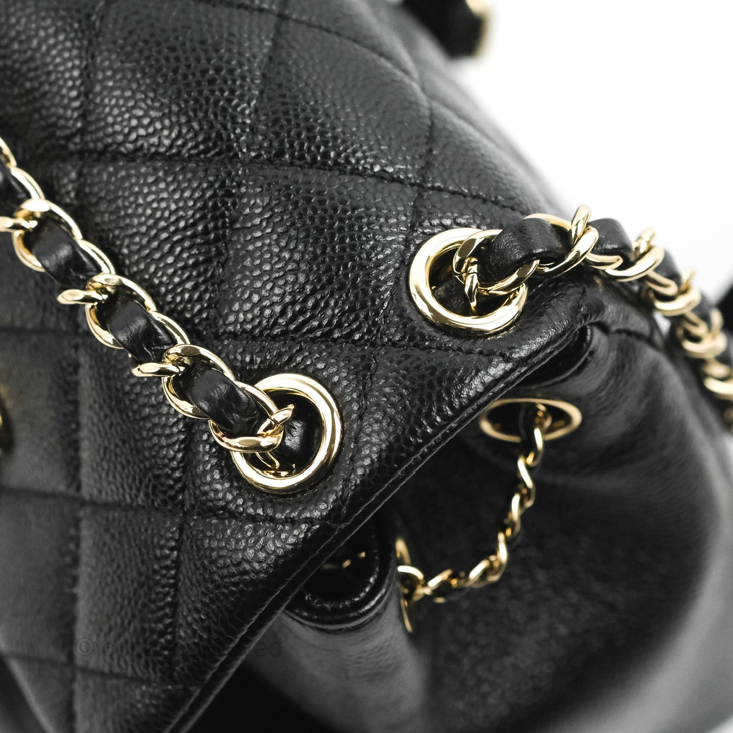 Chanel Duma Backpack Small Black Caviar Gold Hardware 23P