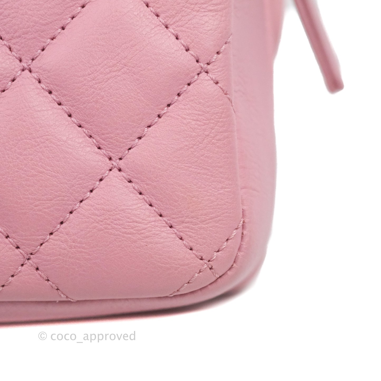 Chanel CC Crown Flap Pink Calfskin Antique Gold Hardware