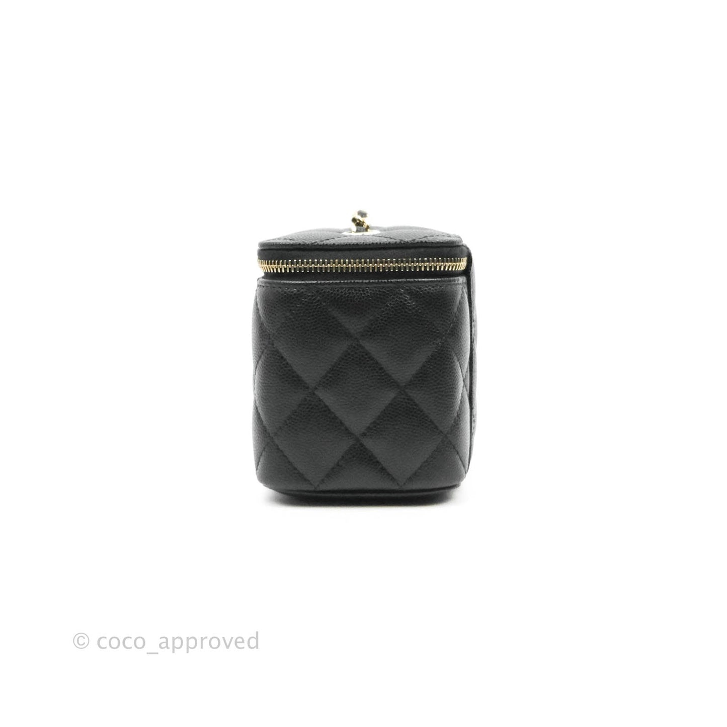 Chanel Classic Vanity Rectangular Black Caviar Gold Hardware