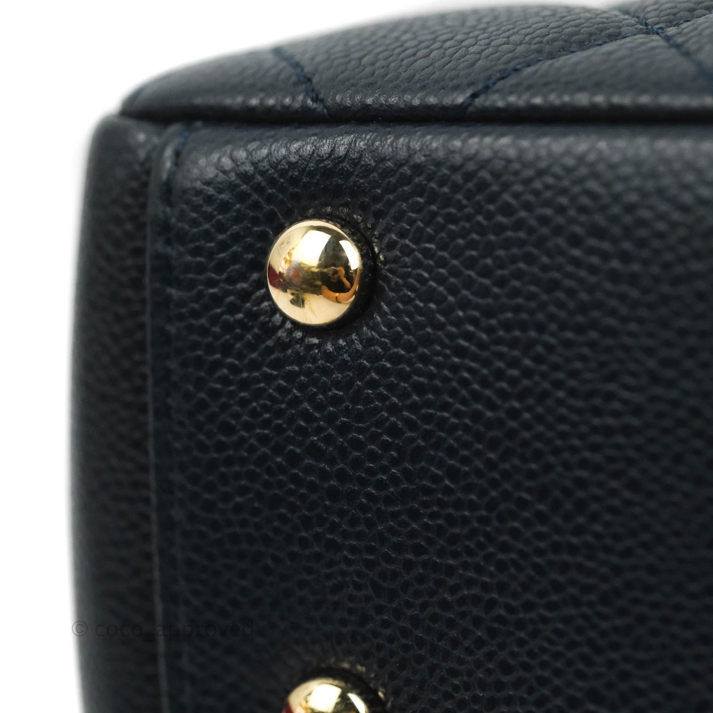 Chanel Quilted Small Business Affinity Flap Navy Caviar Gold Hardware
