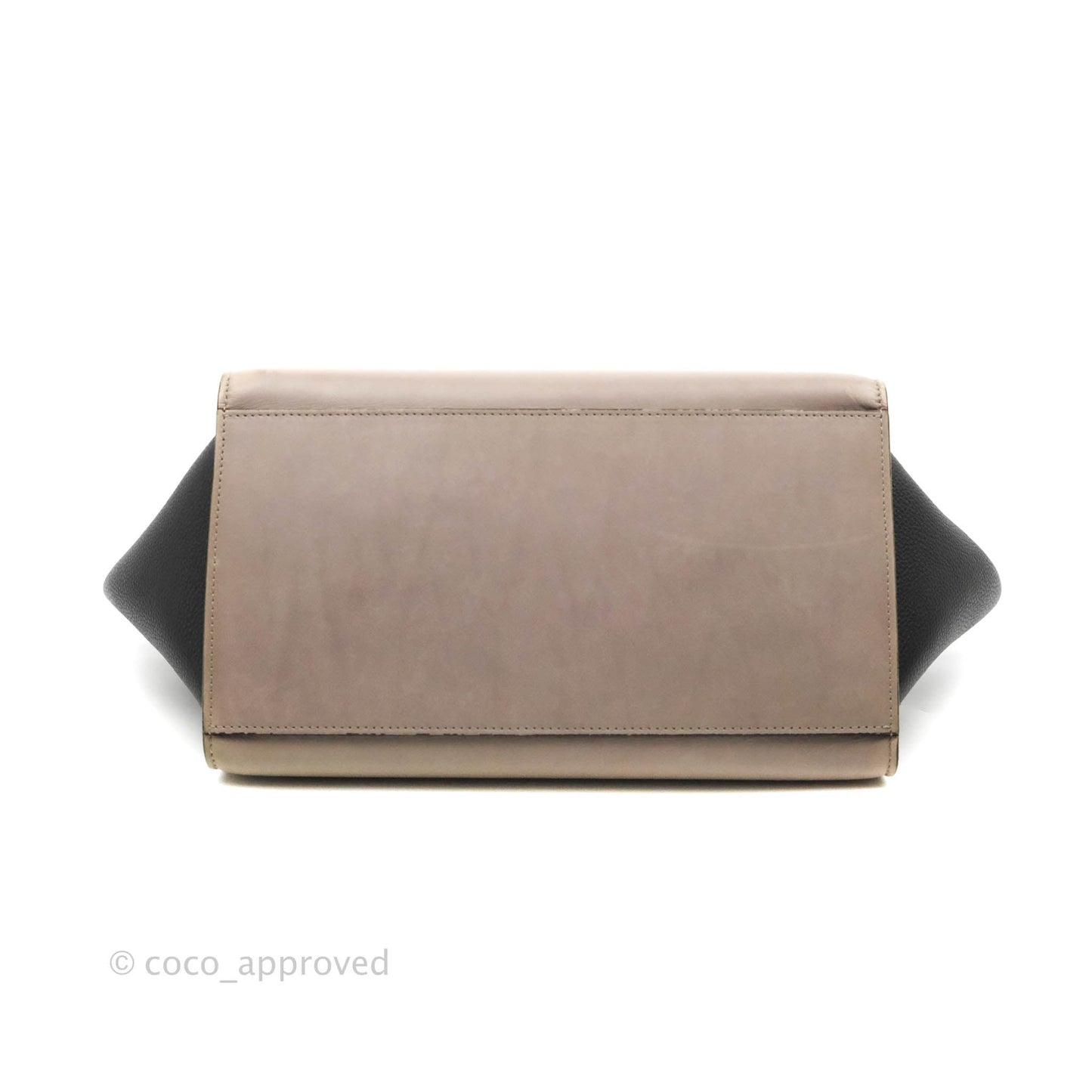 Celine Sleek Calfskin Small Tri-Color Trapeze Dark Blue
