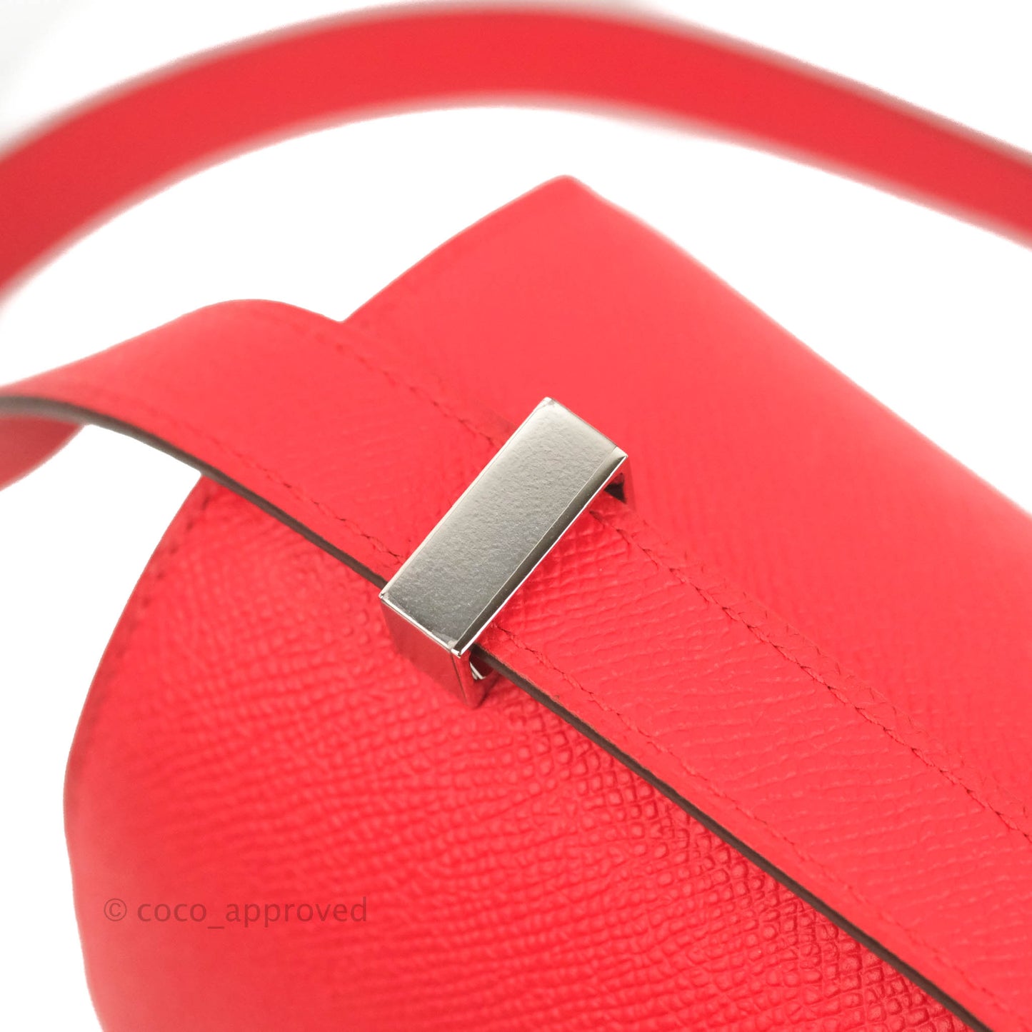 Hermès Constance 24 Rouge De Coeur Veau Epsom Palladium Hardware
