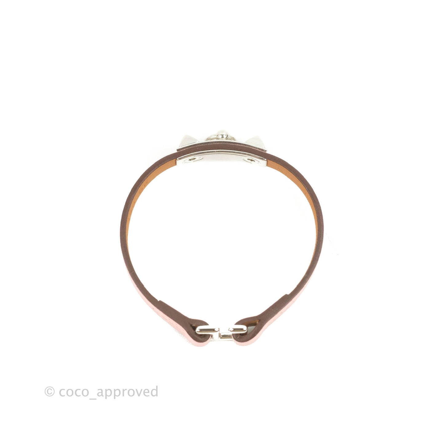 Hermès Rivale Mini Bracelet Rose Sakura Swift Palladium Hardware