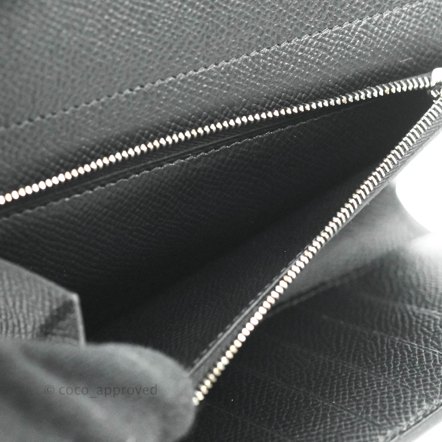 Hermès Small Kelly Wallet Black Epsom Palladium Hardware
