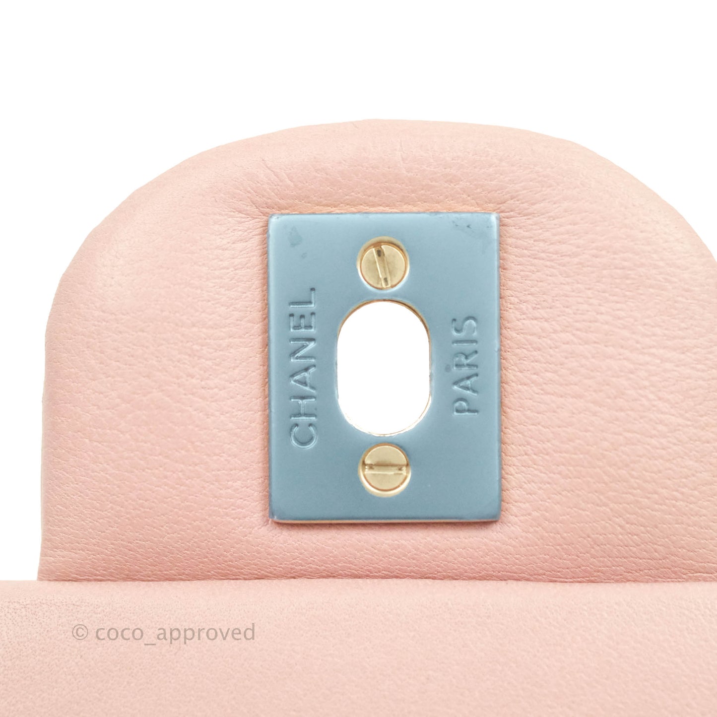 Chanel Classic M/L Medium Flap Quilted Light Pink Lambskin Matte Gold Hardware